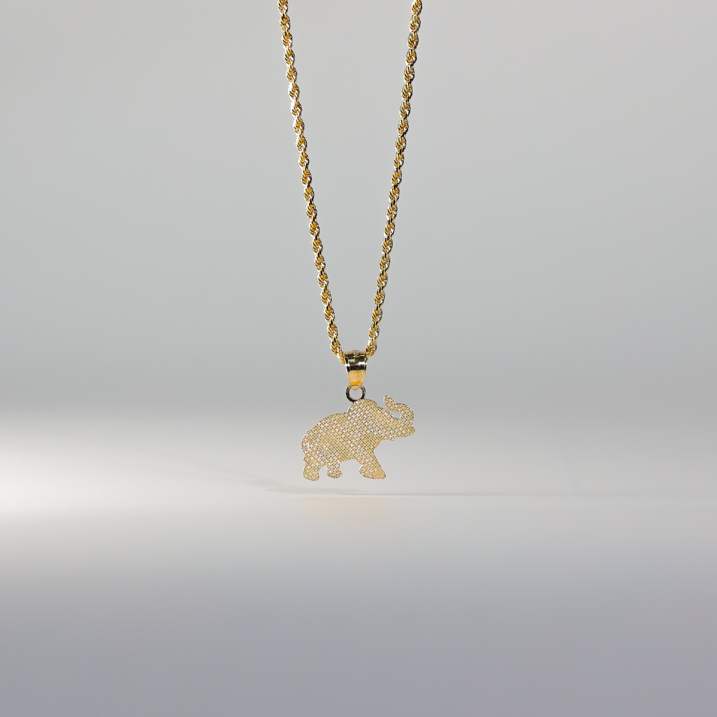 Gold Dainty Elephant Charm Model-1627 - Charlie & Co. Jewelry