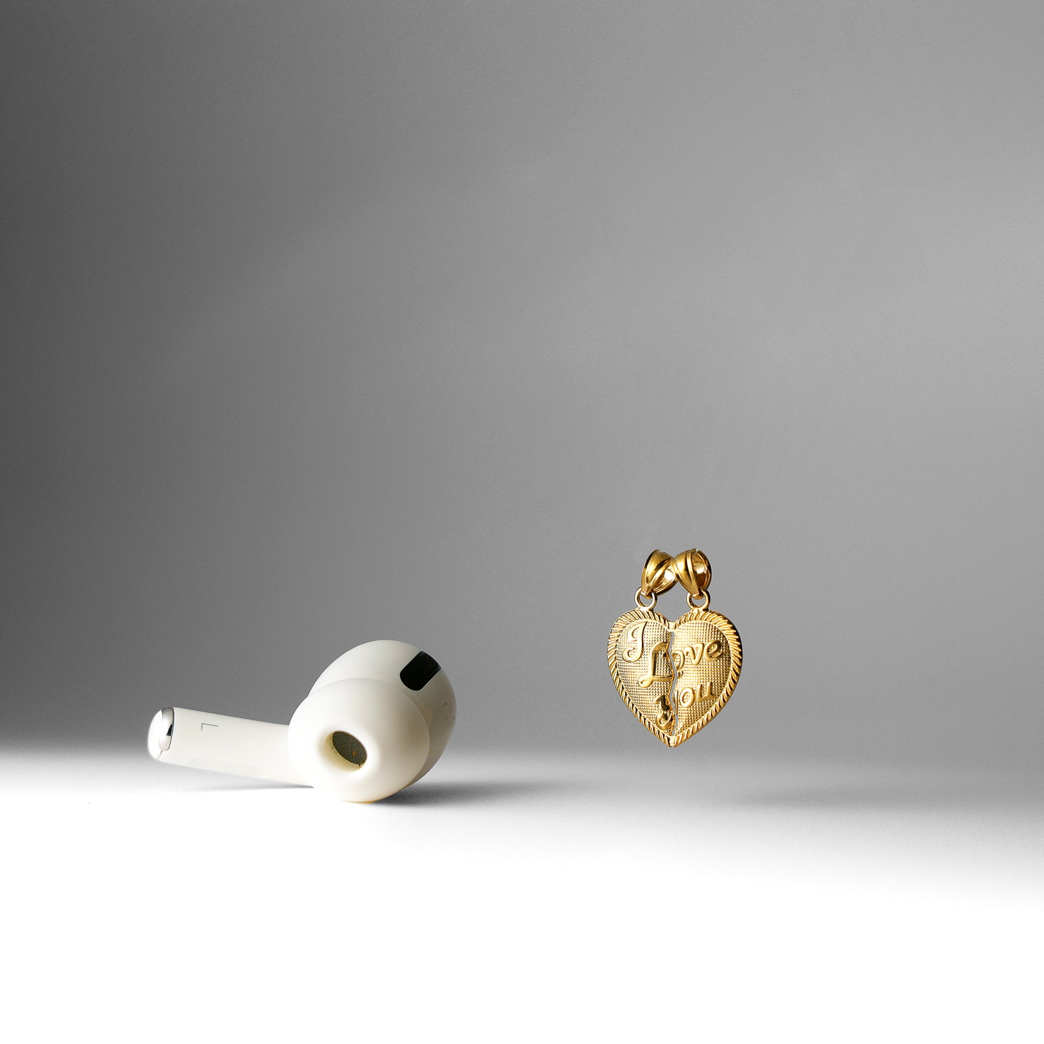 Gold I Love You Two Piece Pendant - Charlie & Co. Jewelry