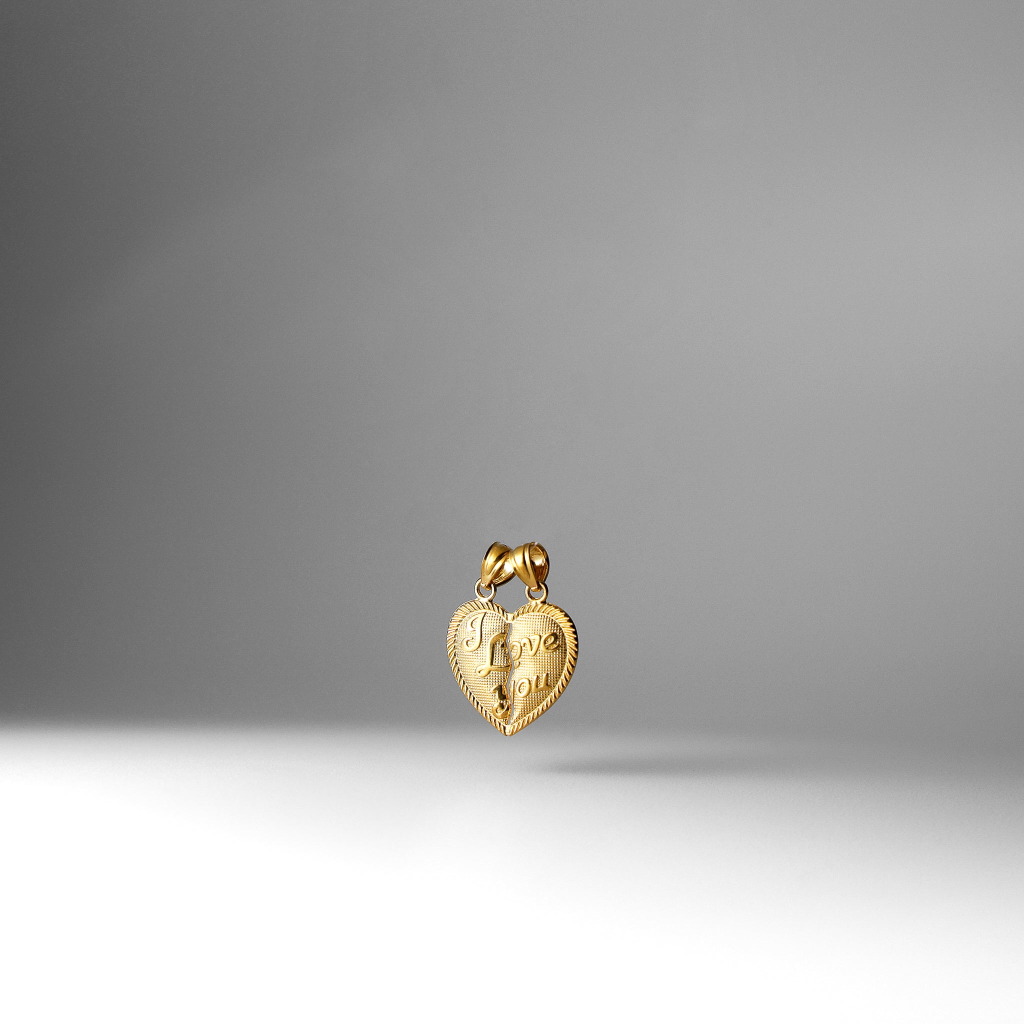 Gold I Love You Two Piece Pendant - Charlie & Co. Jewelry