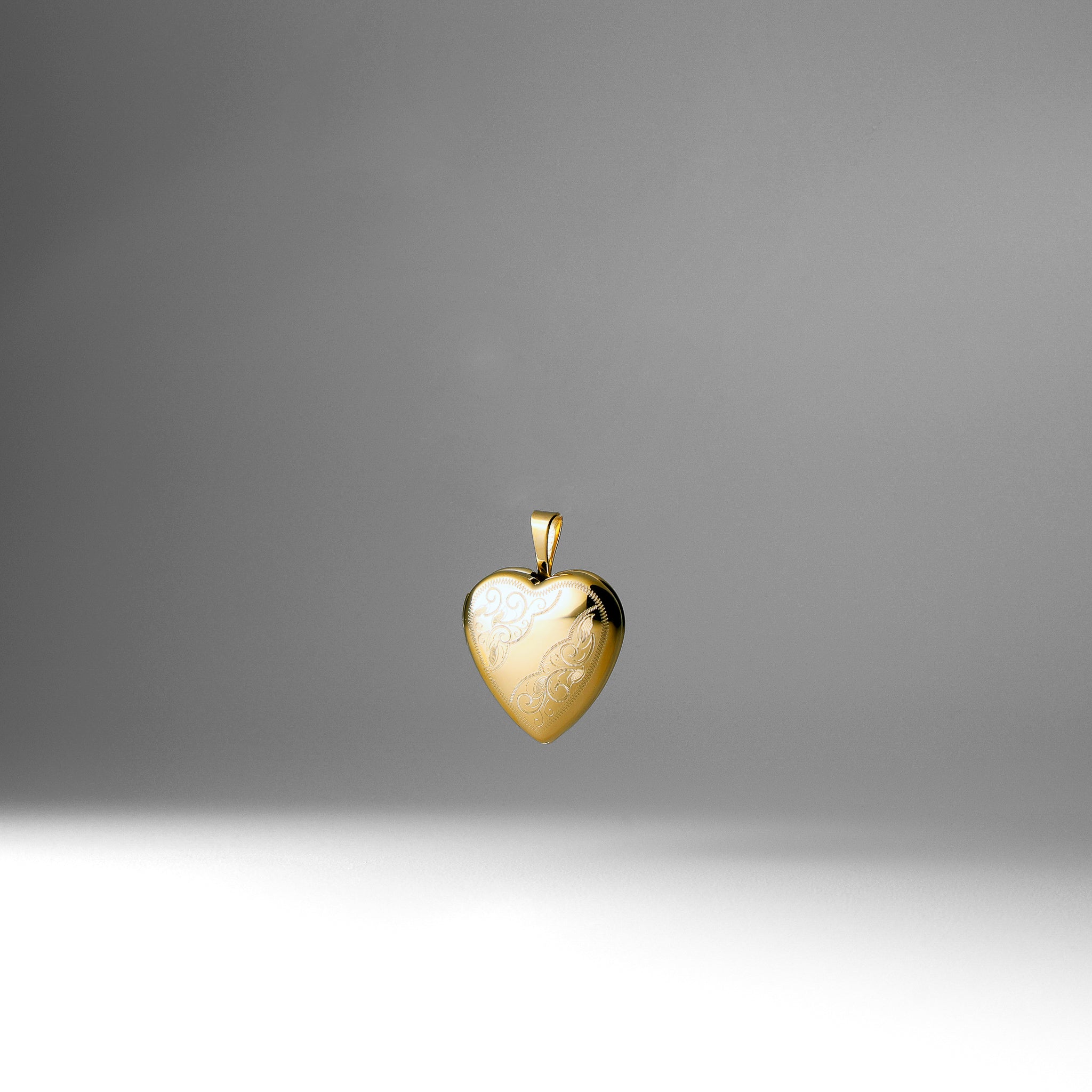 Gold Heart Locket Pendant Model-2038 - Charlie & Co. Jewelry