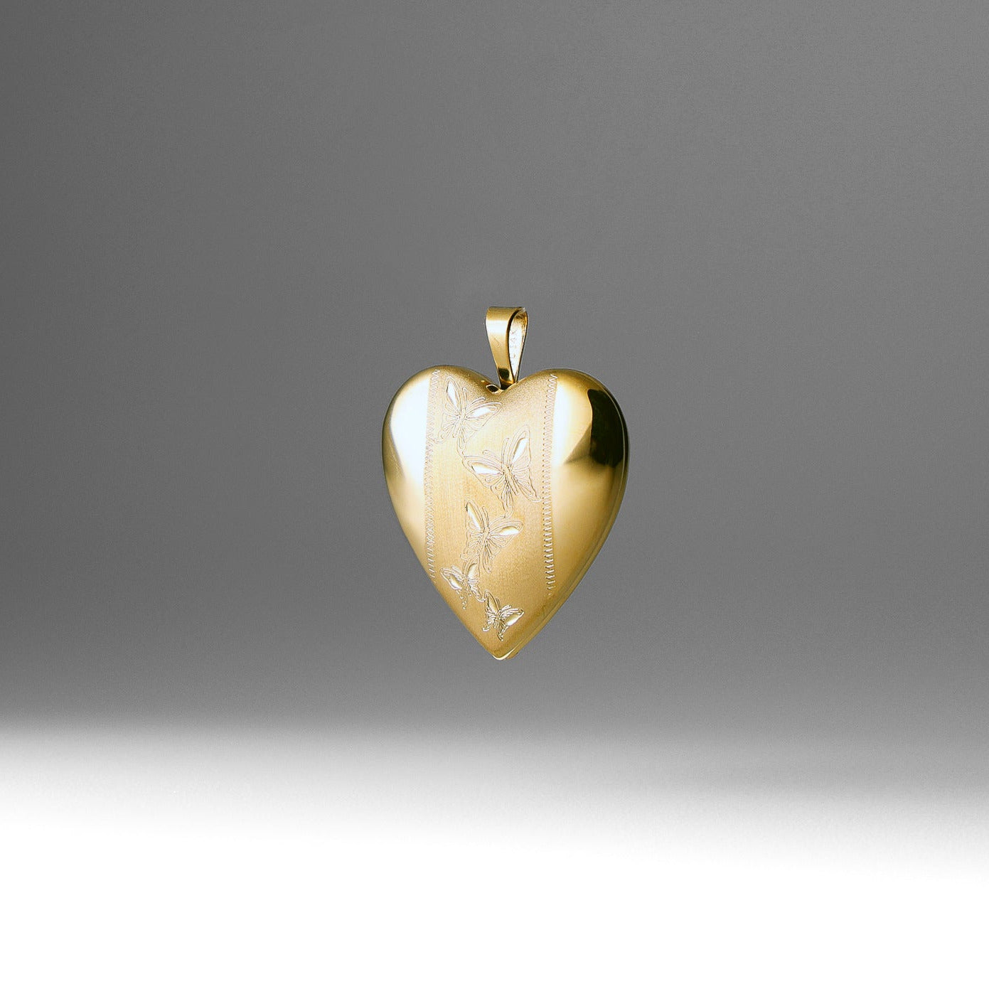 Gold Heart Locket Pendant Model-0617 - Charlie & Co. Jewelry