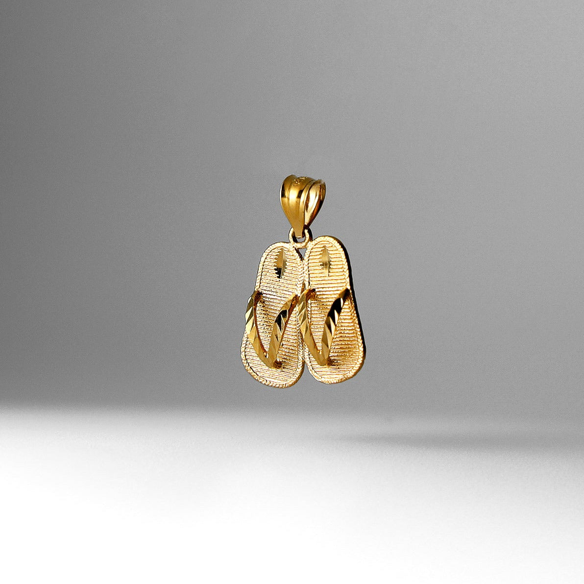 Gold Sandal Pendant Model-1699 - Charlie & Co. Jewelry