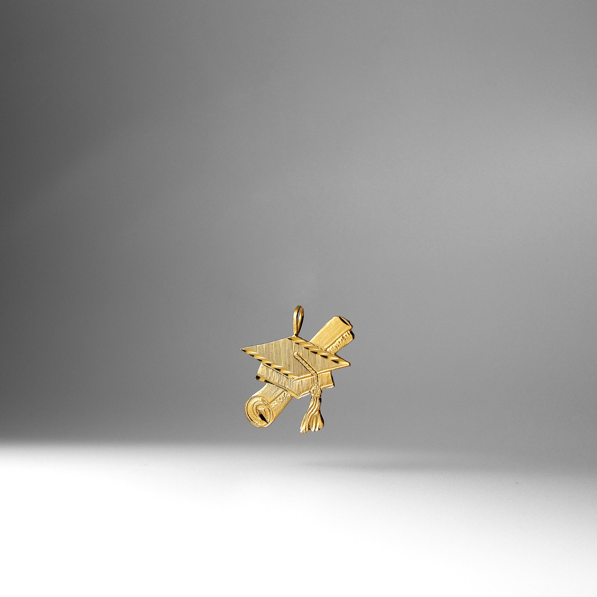 Gold Graduation Hat Pendant Model-2408 - Charlie & Co. Jewelry