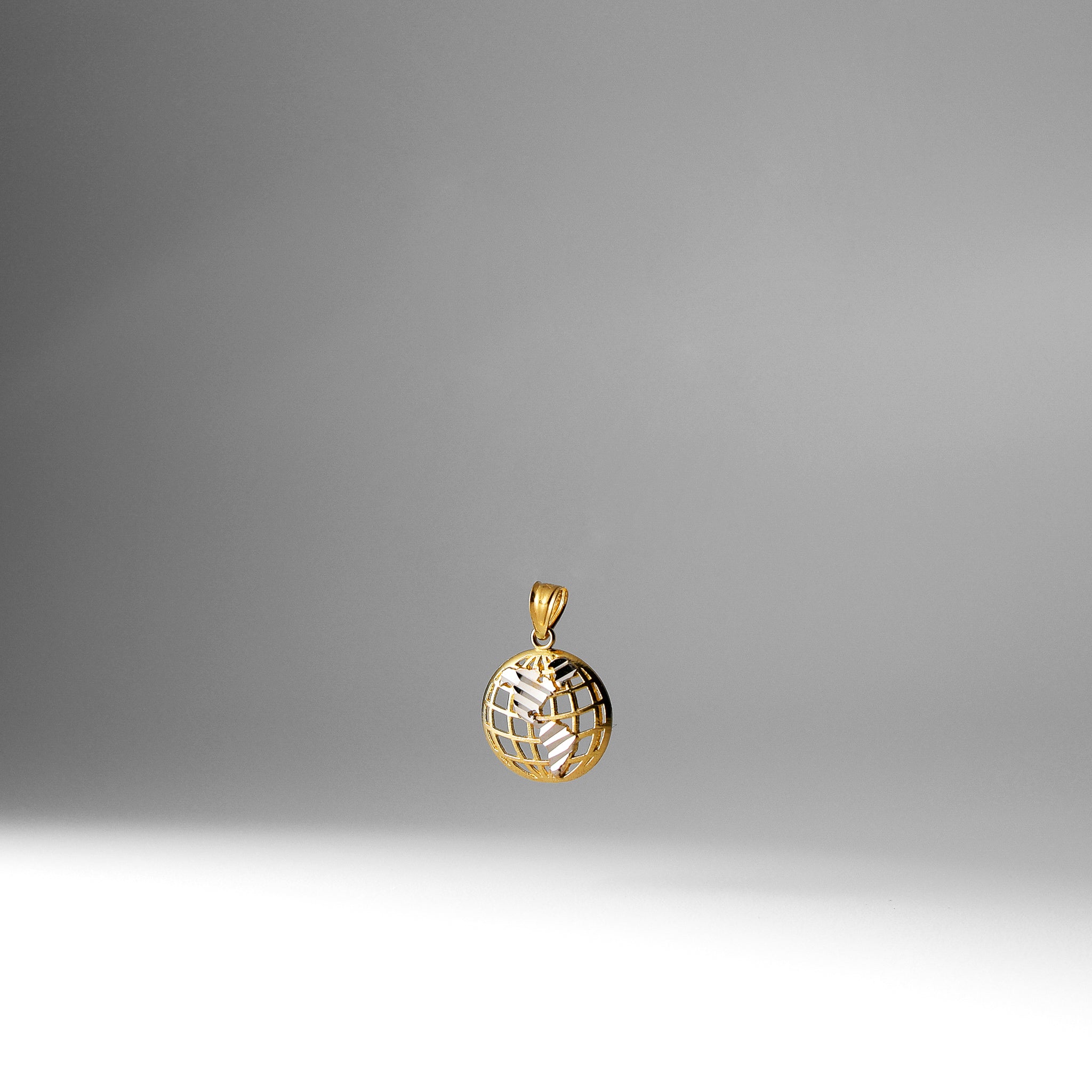 Dainty Gold Globe Earth Pendant Model-1941 - Charlie & Co. Jewelry