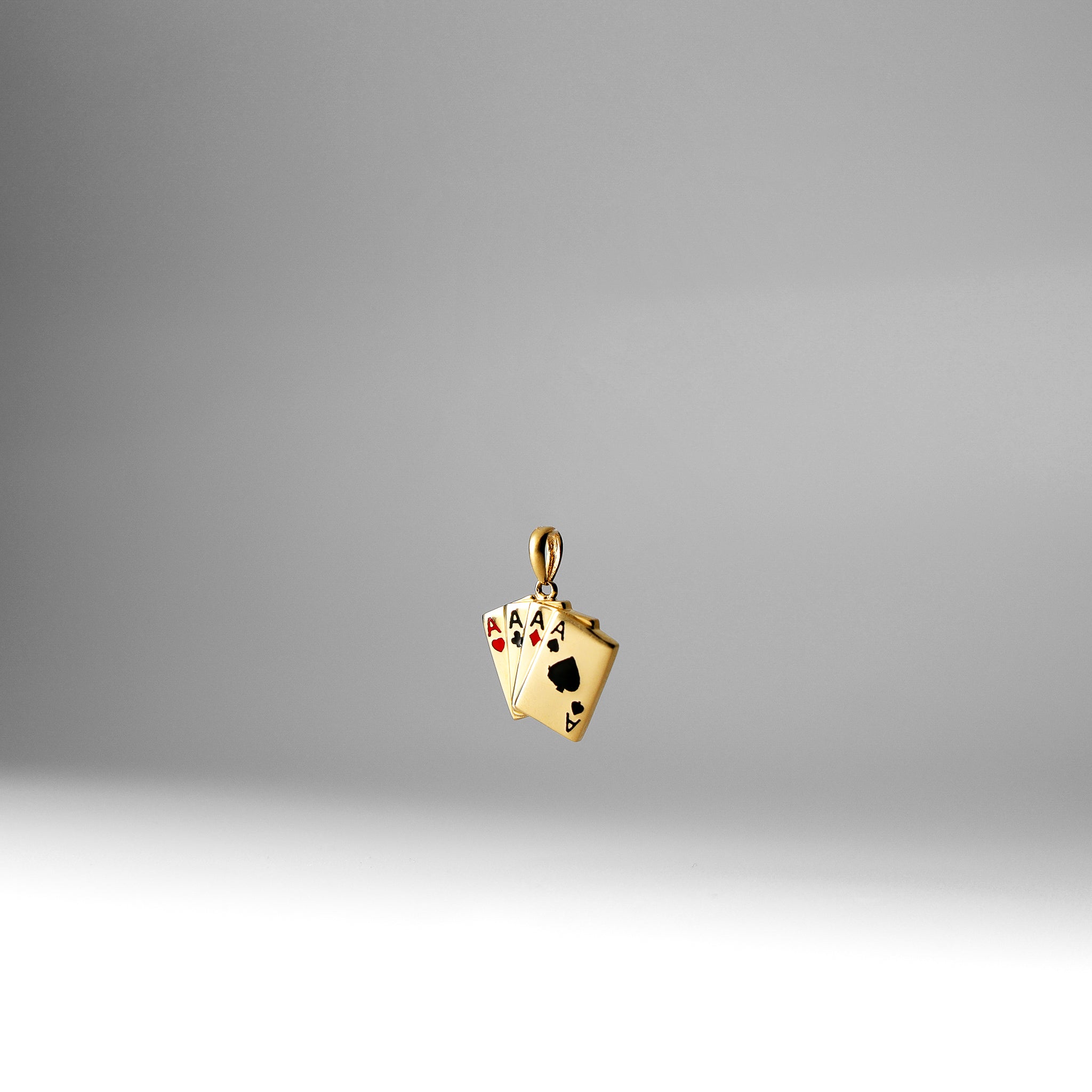 Gold 4 Aces Poker Hand Pendant Model-1974 - Charlie & Co. Jewelry