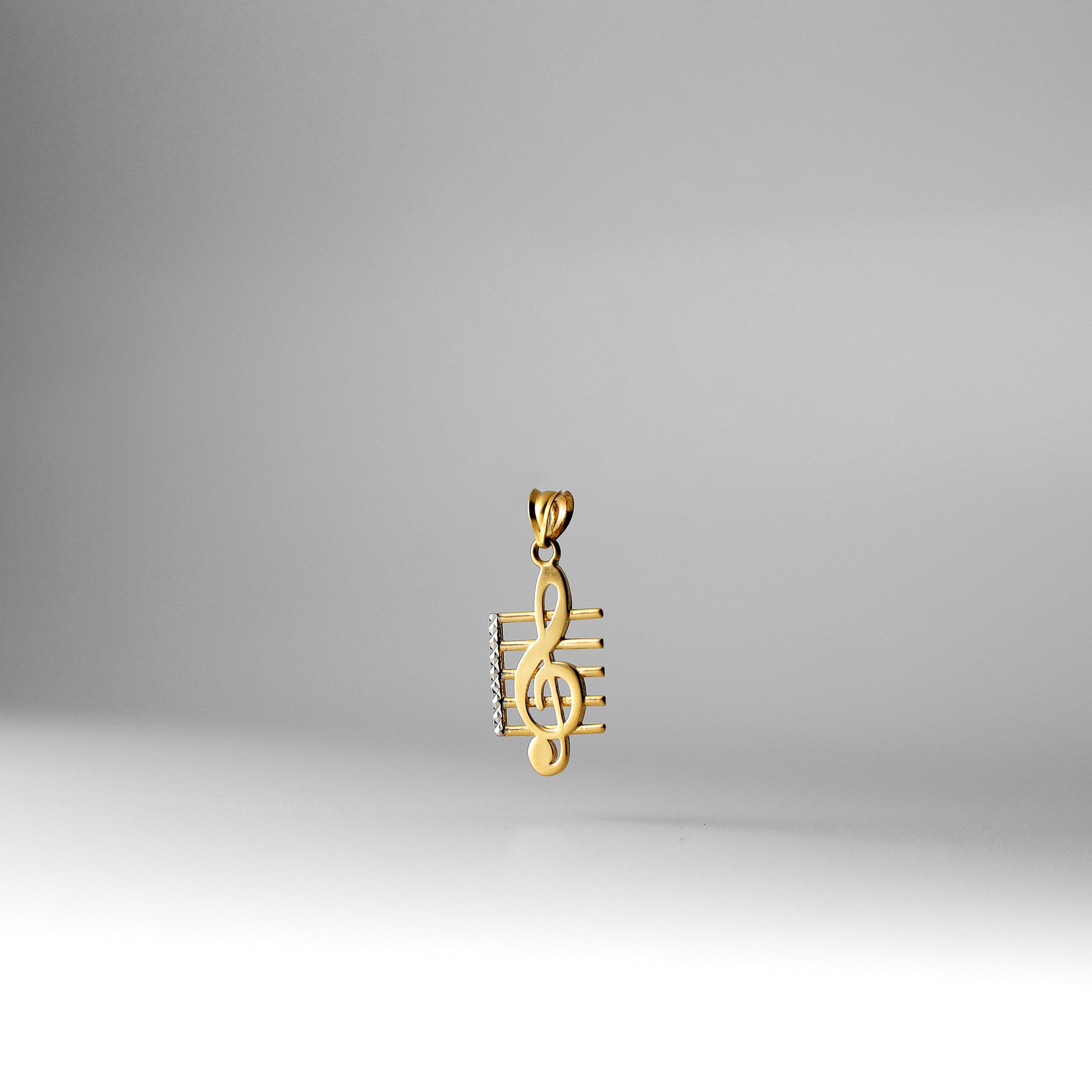 Gold Music Note Pendant Model-PT2553 - Charlie & Co. Jewelry