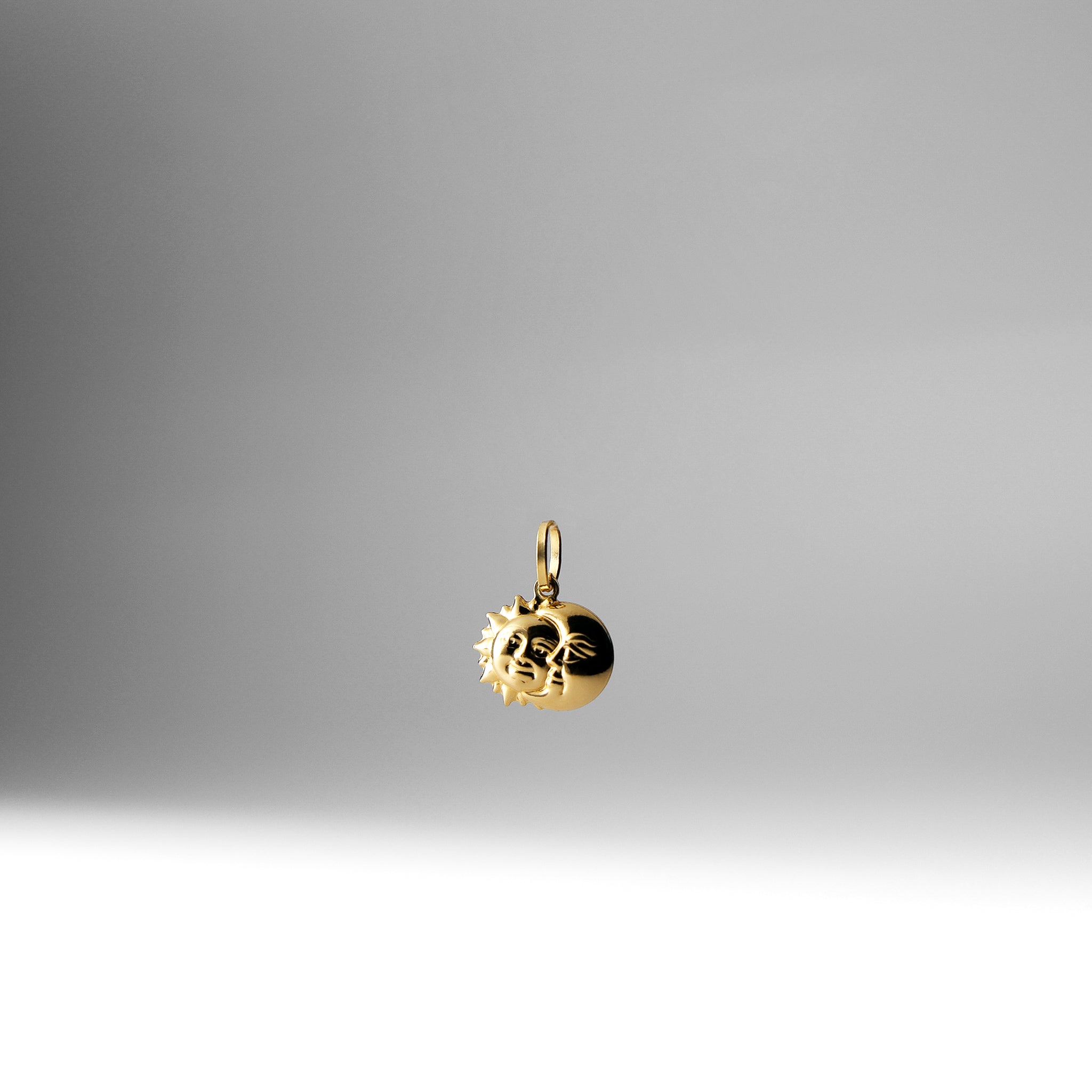 Gold Sun Moon Pendant Model-470 - Charlie & Co. Jewelry