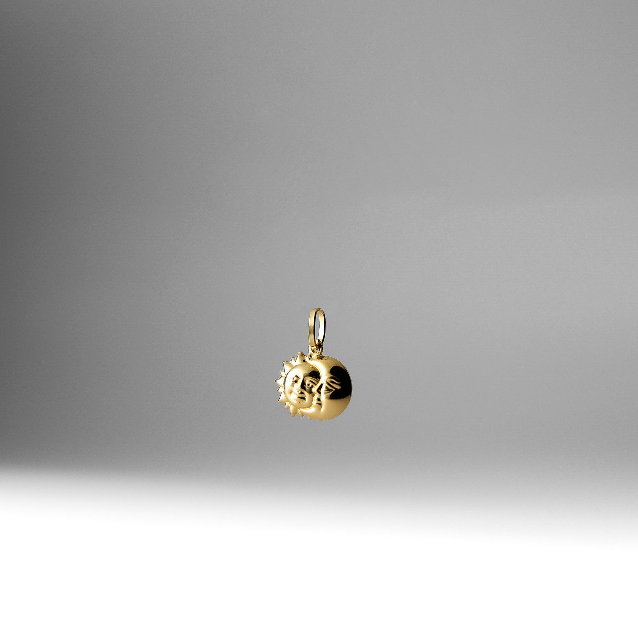 Gold Sun Moon Pendant Model-470 - Charlie & Co. Jewelry