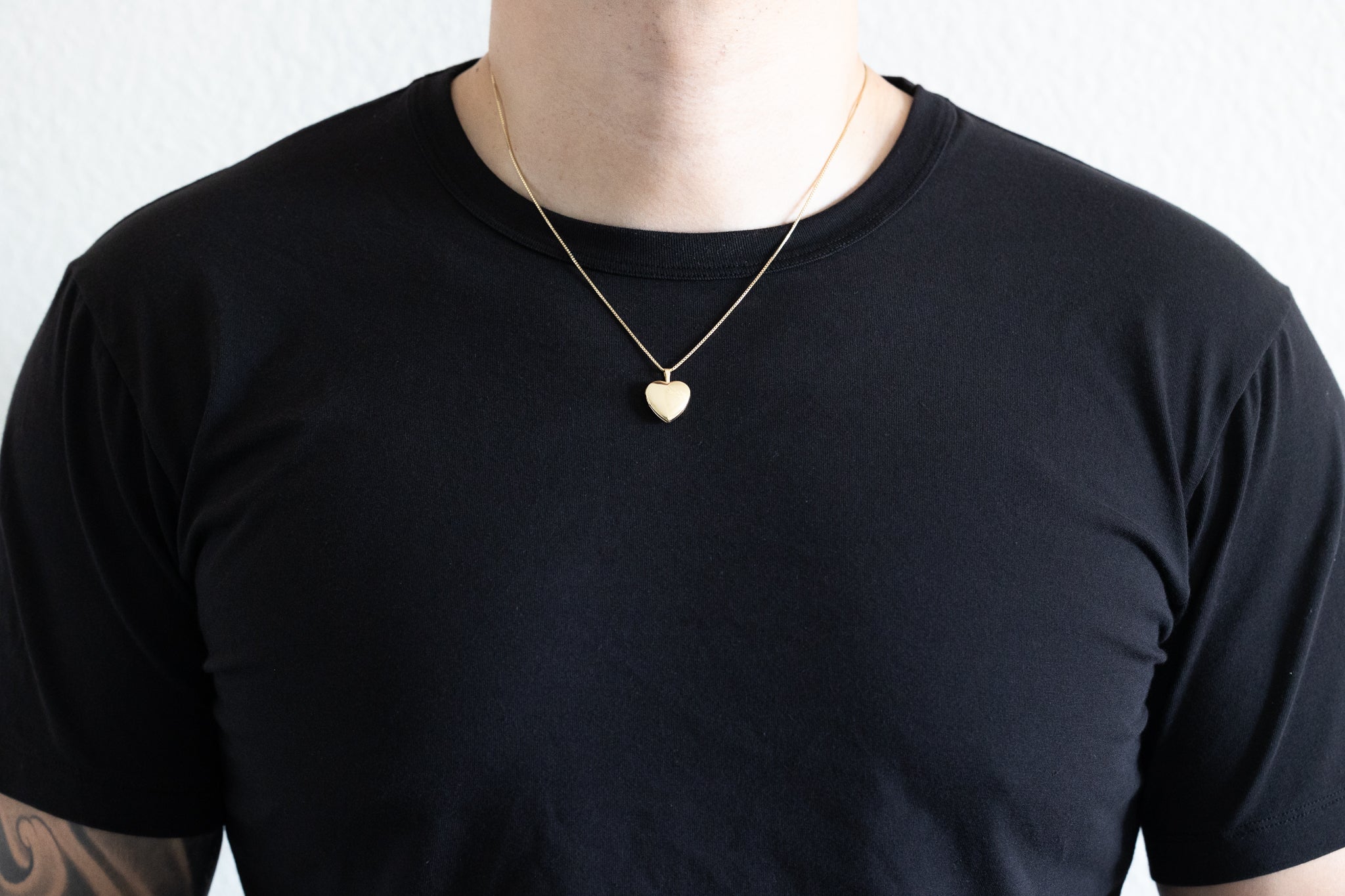 Gold Paw Prints Medium Heart Locket Pendant - Charlie & Co. Jewelry