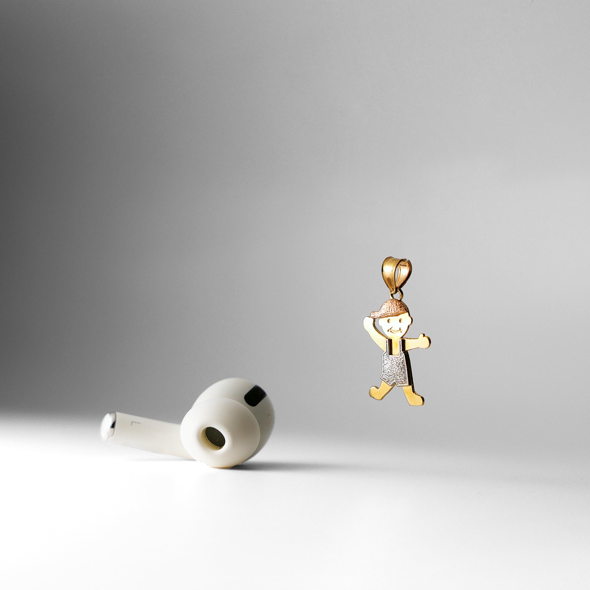 Gold Happy Boy Pendant Charm Model-2008 - Charlie & Co. Jewelry