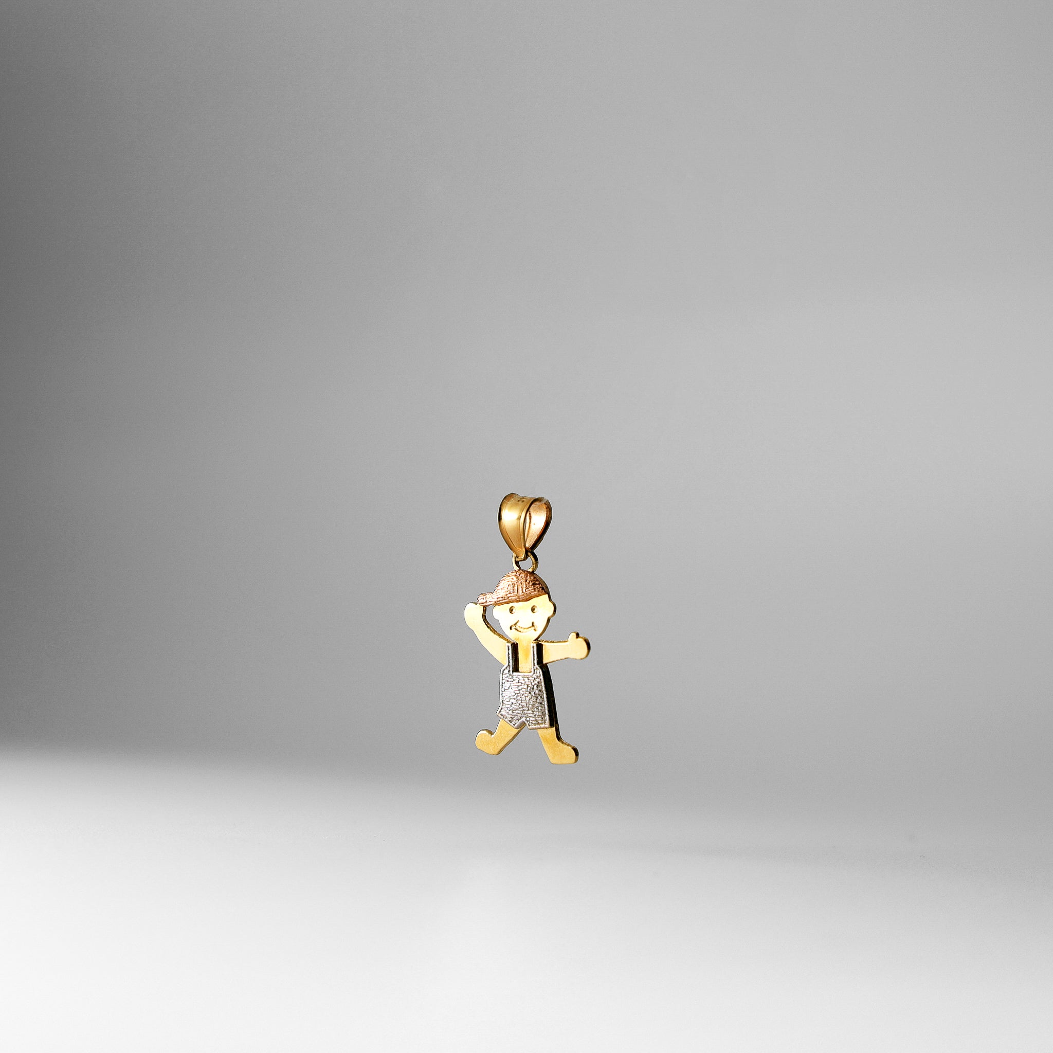 Gold Happy Boy Pendant Charm Model-2008 - Charlie & Co. Jewelry