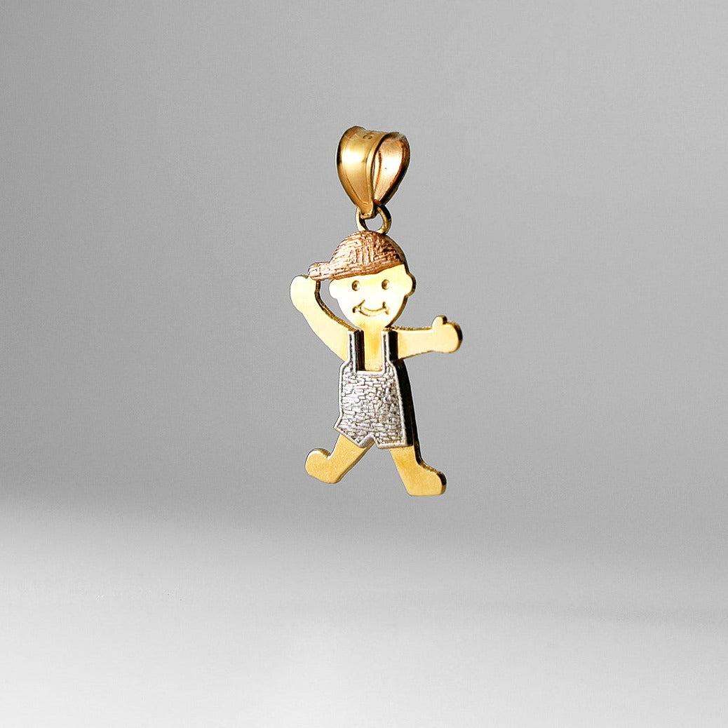 Gold Happy Boy Pendant Charm Model-2008 - Charlie & Co. Jewelry