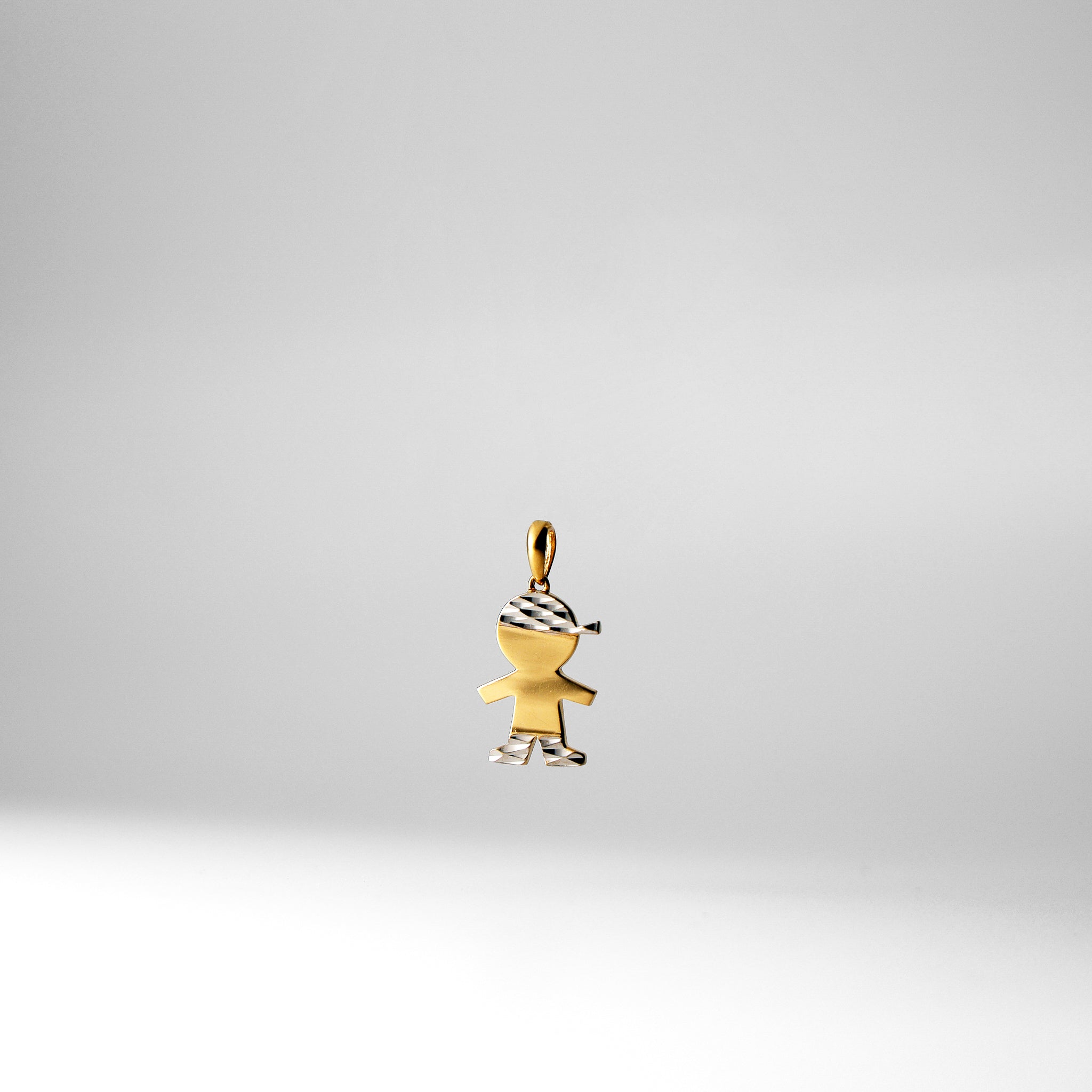 Gold Simple Boy Pendant Model-2006 - Charlie & Co. Jewelry