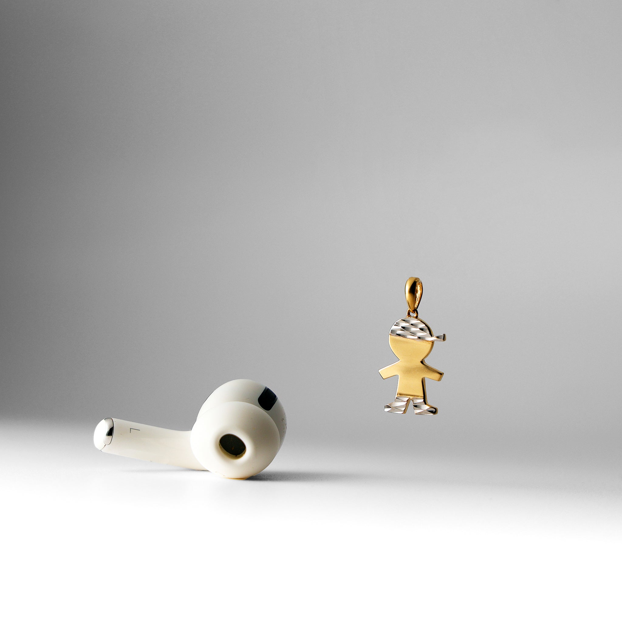 Gold Simple Boy Pendant Model-2006 - Charlie & Co. Jewelry