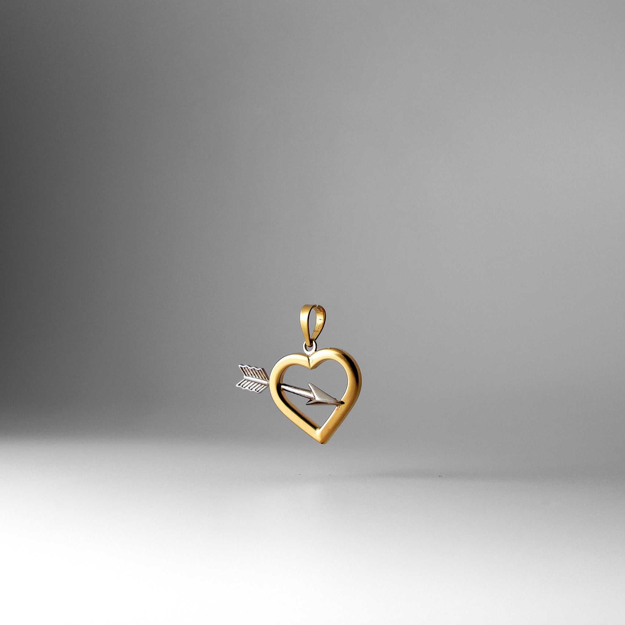 Gold Cupid Arrow Pendant Two-Tones Model-2366 - Charlie & Co. Jewelry