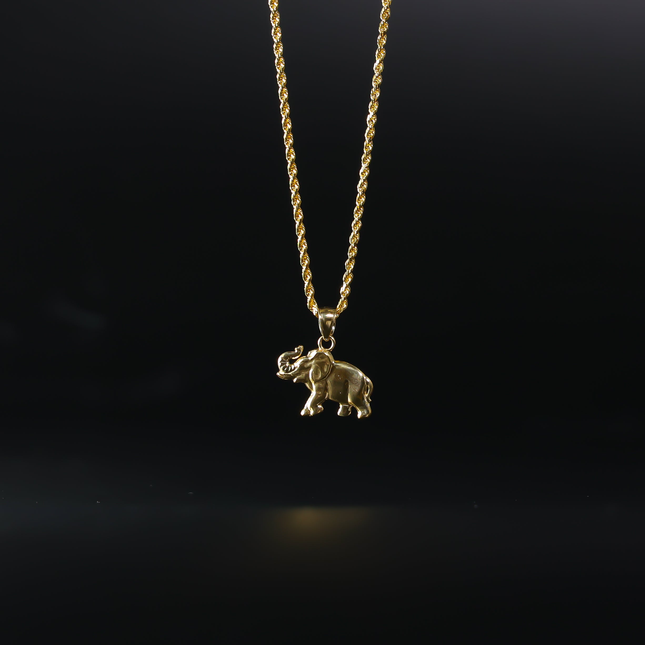 Gold Dainty Elephant Charm Model-1627 - Charlie & Co. Jewelry