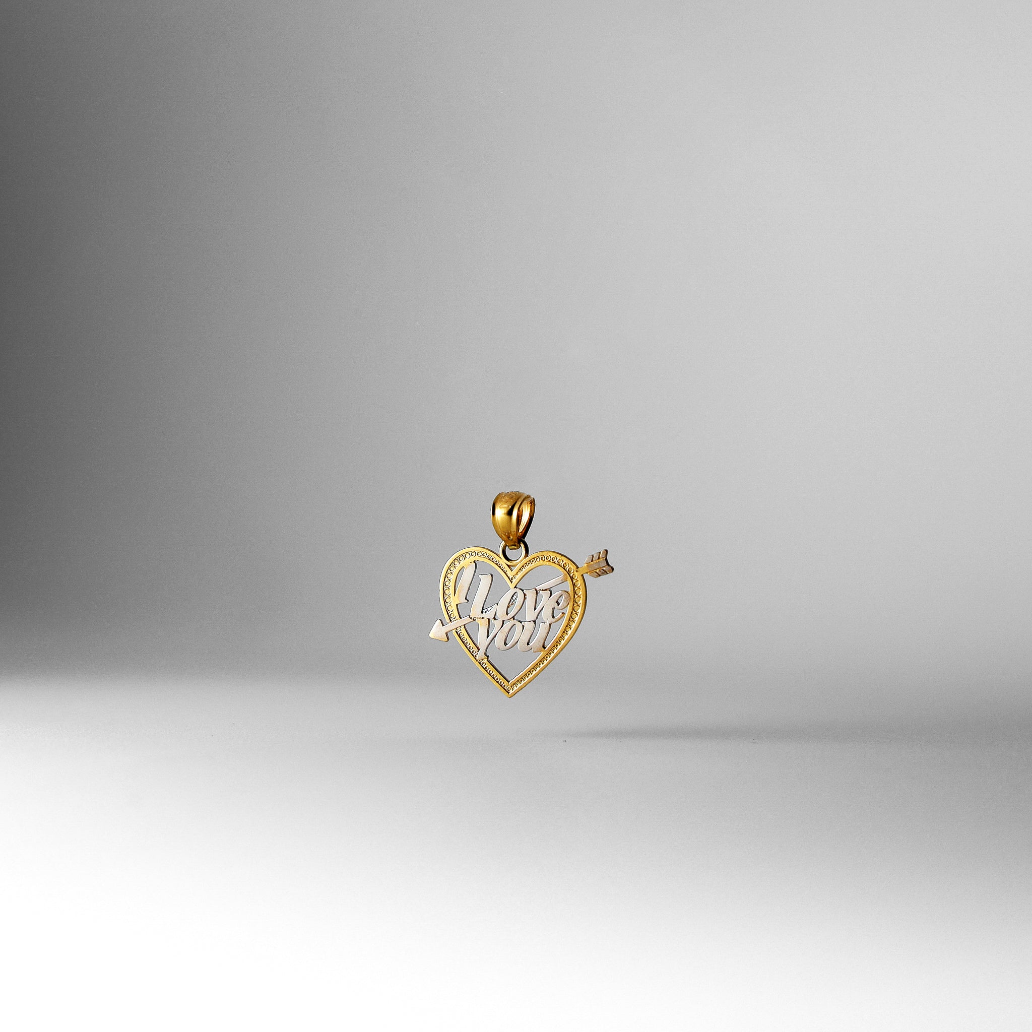 Gold I Love You Heart Pendant - Charlie & Co. Jewelry