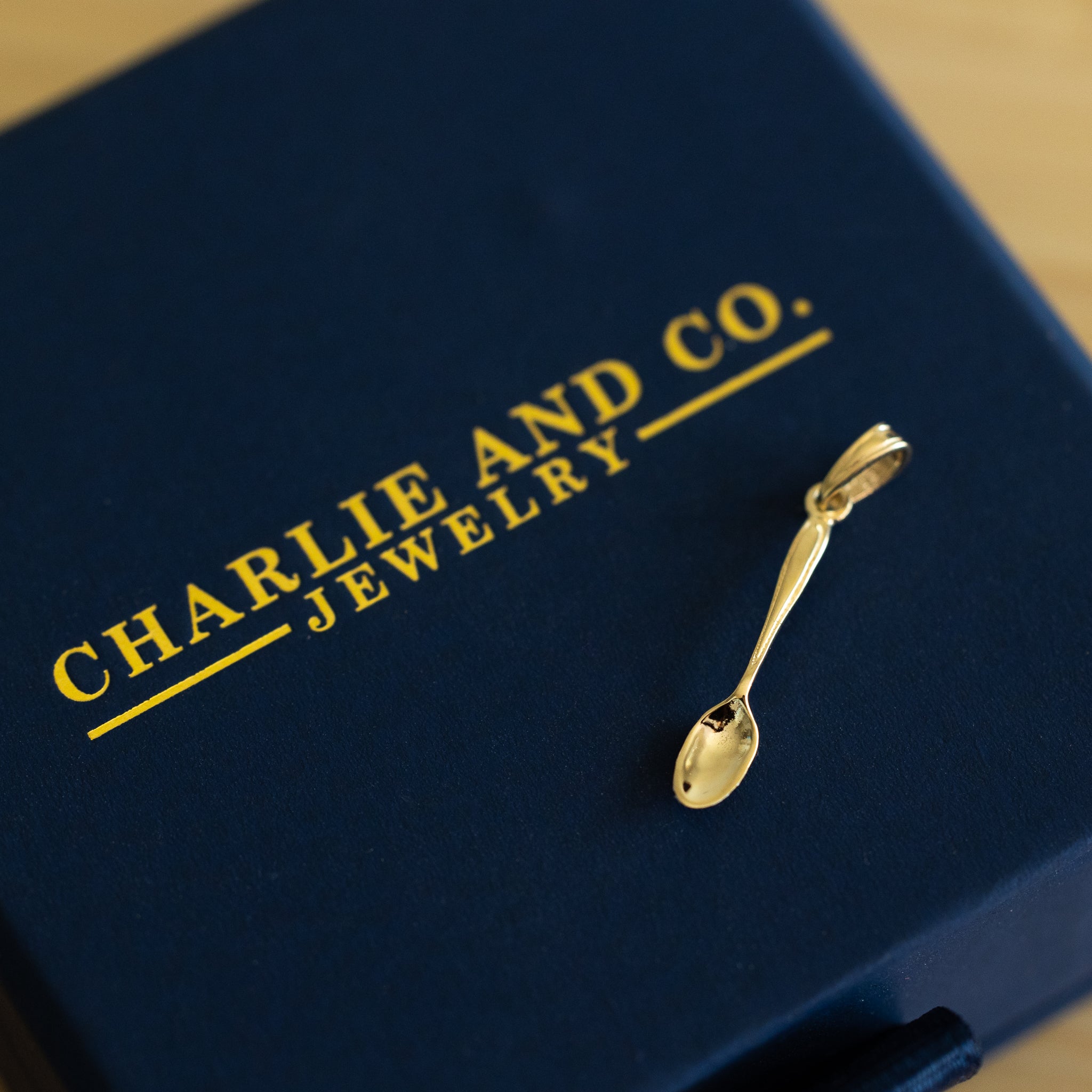 14K Gold 3D Table Spoon Pendant