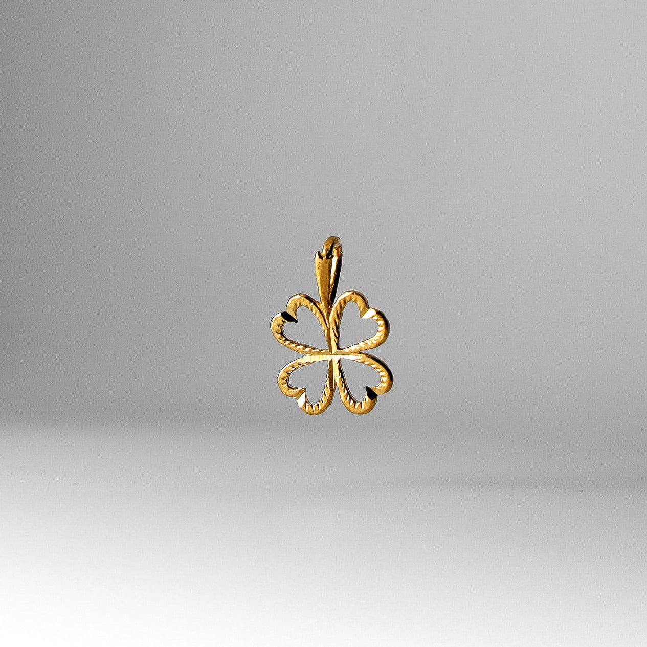 Gold Four Heart Clover Pendant Model-1934 - Charlie & Co. Jewelry