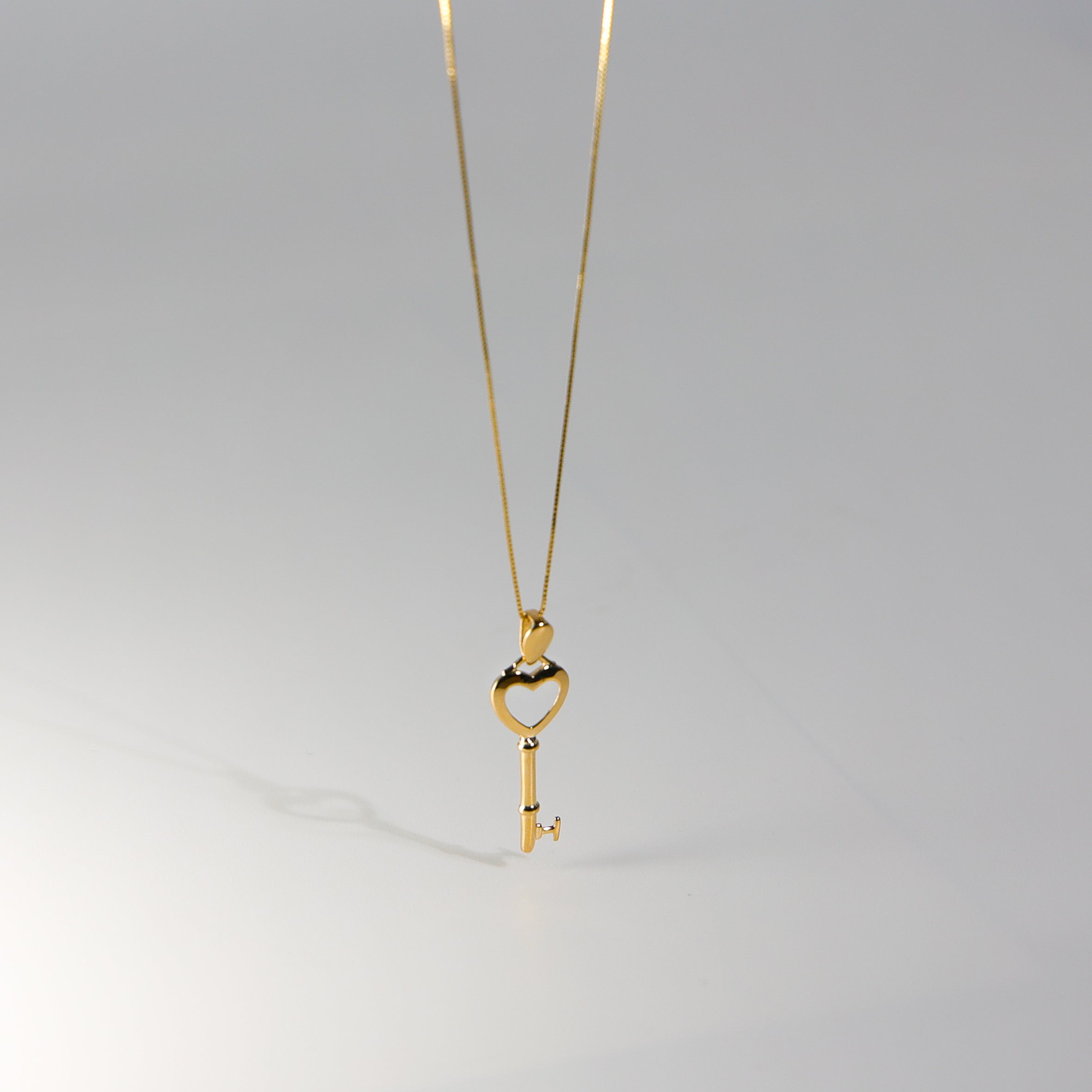 Gold Key to My Heart Pendant Model-555 - Charlie & Co. Jewelry