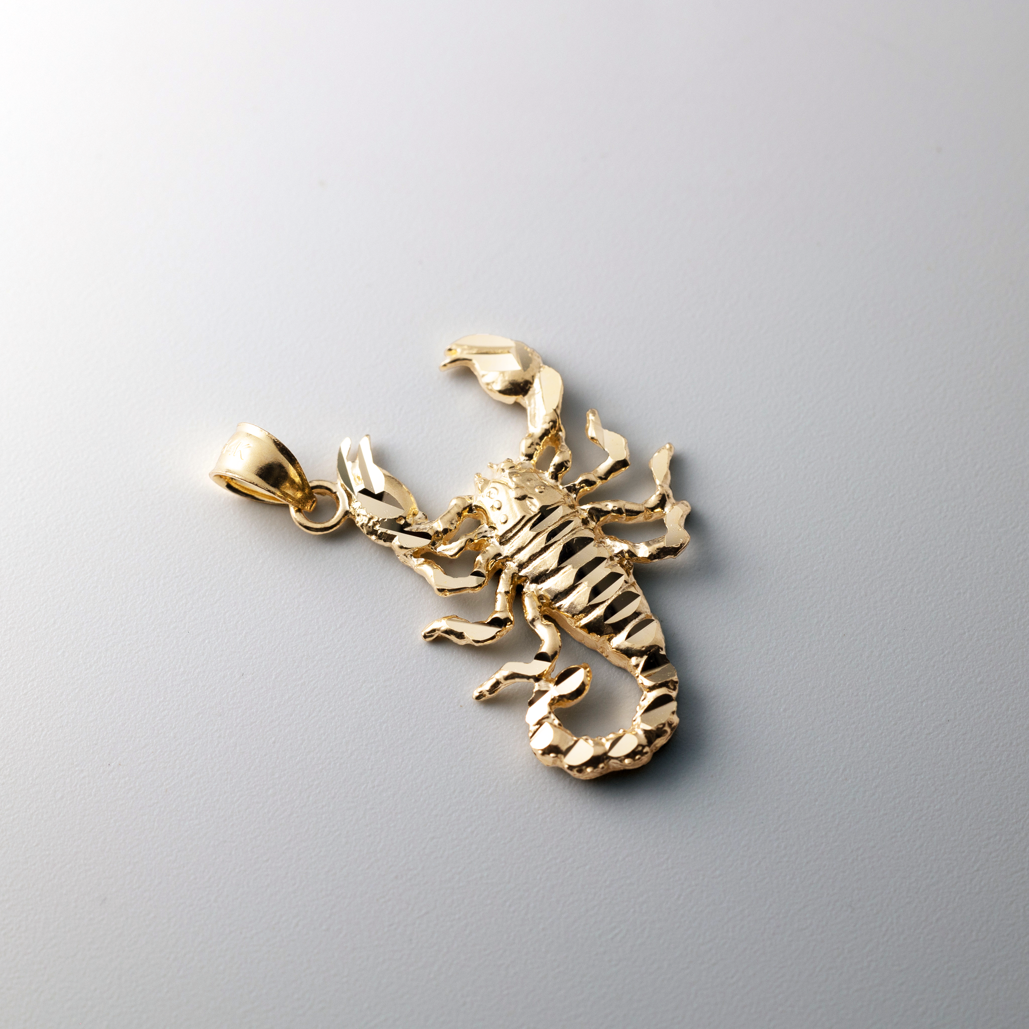 14K Gold Large Scorpion Pendant - Model 1585