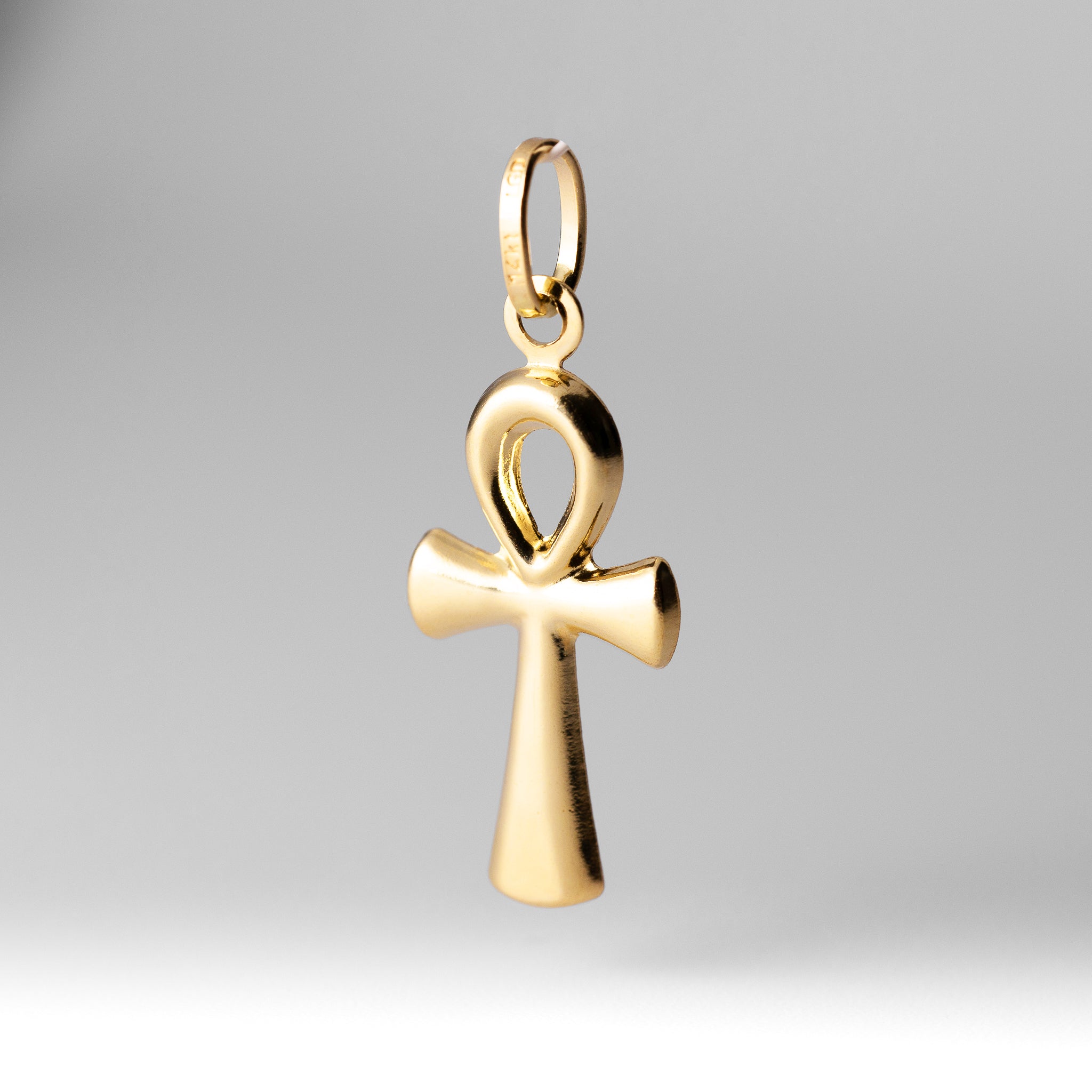 14K Gold Medium Ankh Cross Religious Pendant - Model 137