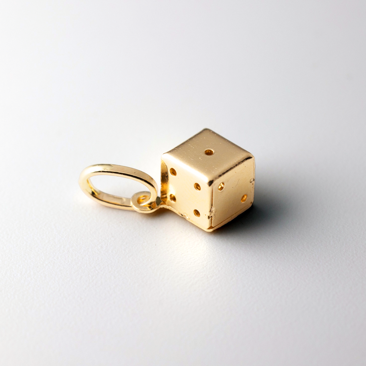 14K Gold 3D Dice Pendant - Model 461 - Charlie & Co. Jewelry