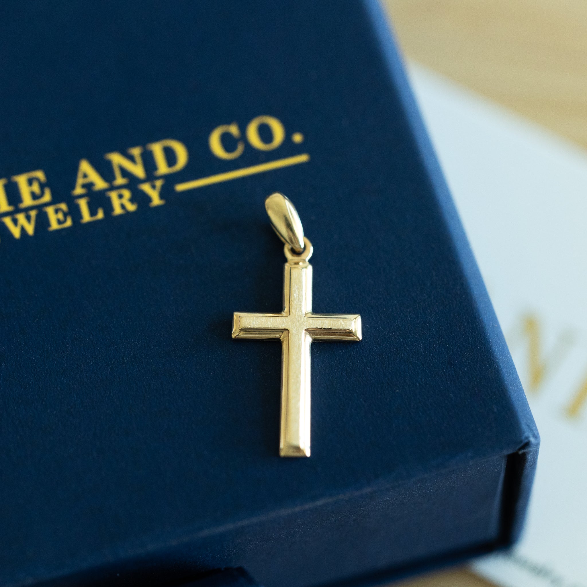 Classic 14K Gold Cross Religious Pendant - Model 0126 - Charlie & Co. Jewelry