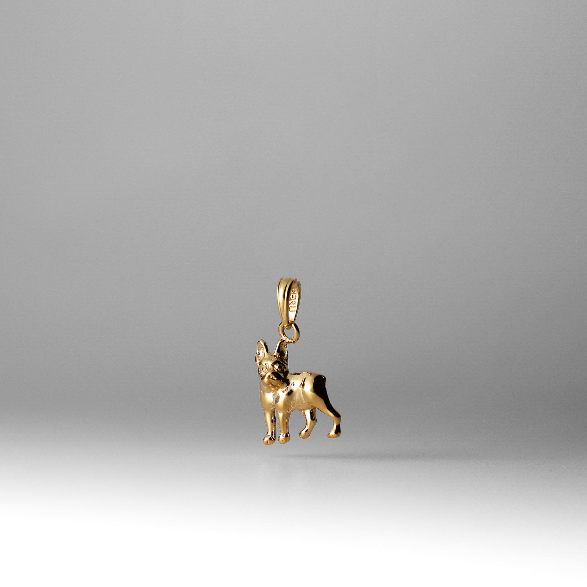 Gold Boston Terrier Dog Pendant - Charlie & Co. Jewelry