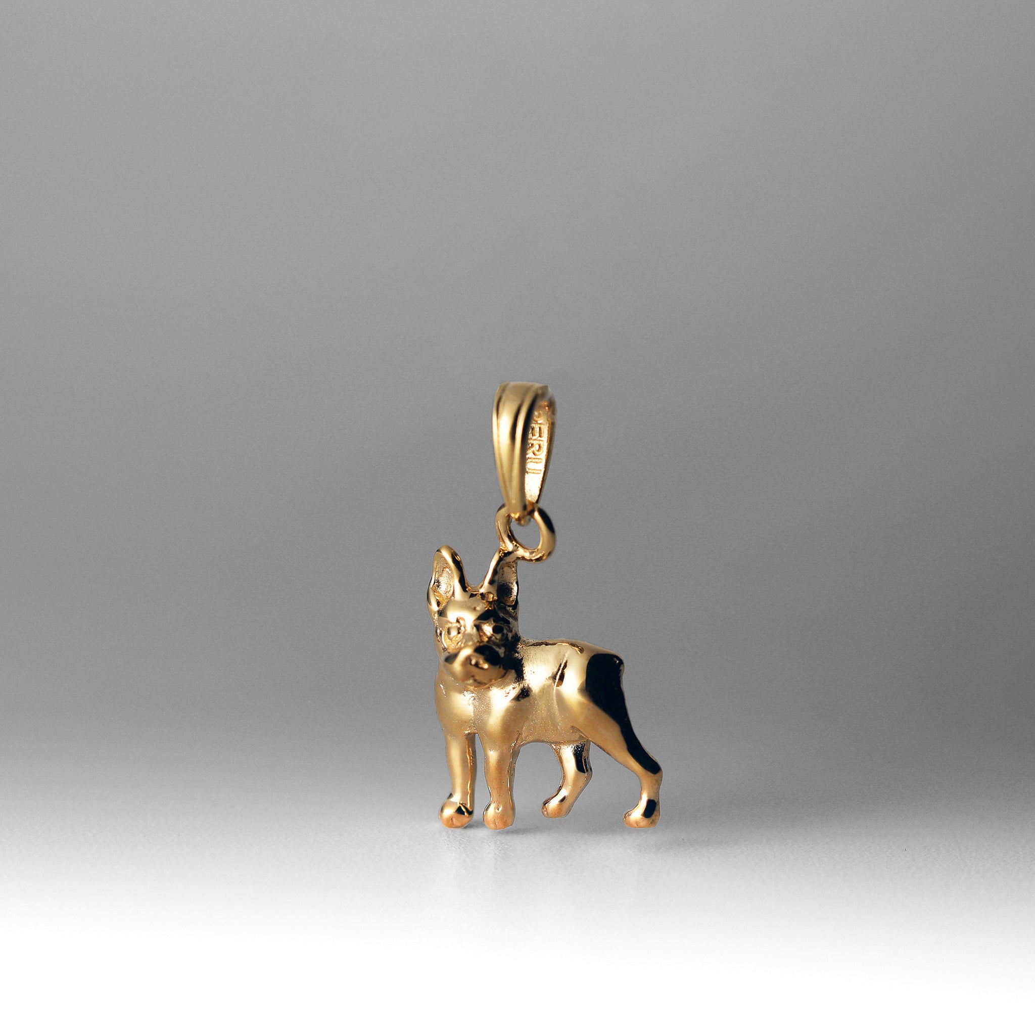 Gold Boston Terrier Dog Pendant - Charlie & Co. Jewelry