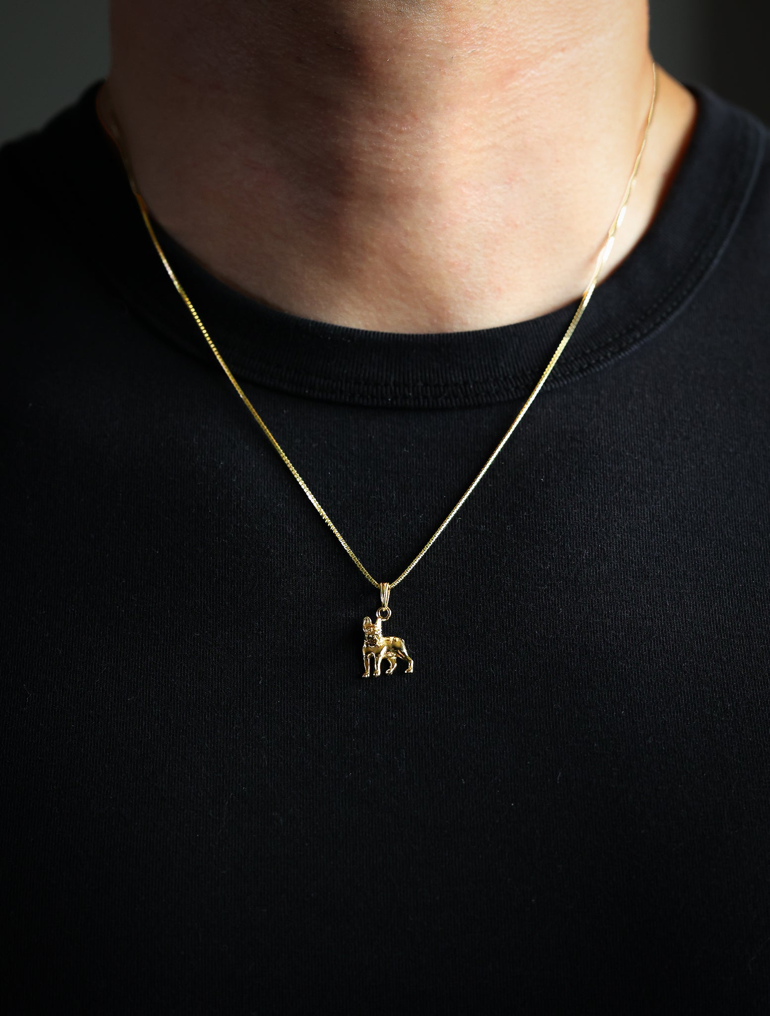 Gold Boston Terrier Dog Pendant - Charlie & Co. Jewelry
