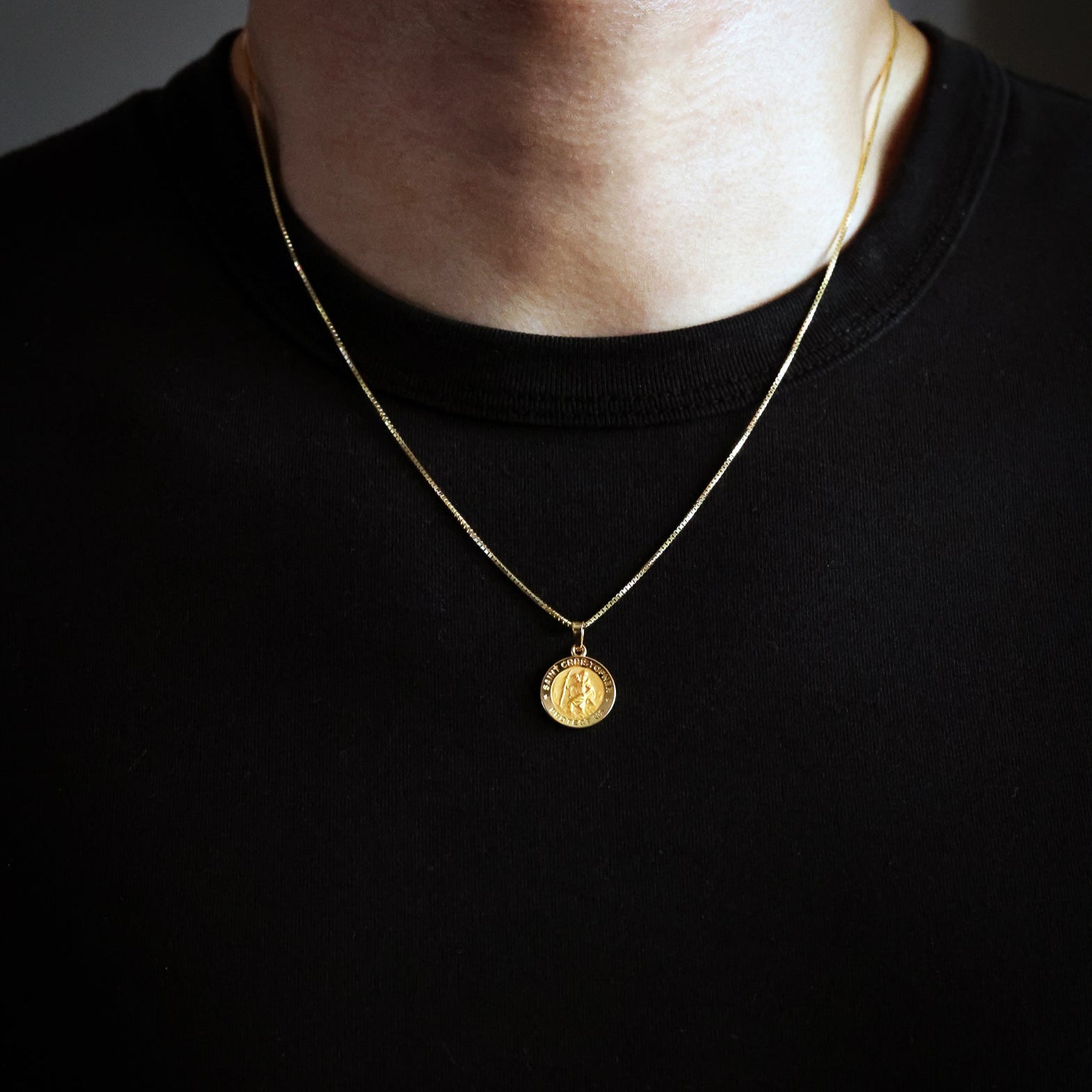 St. Christopher Gold Medal Pendant - Model 1241 - Charlie & Co. Jewelry