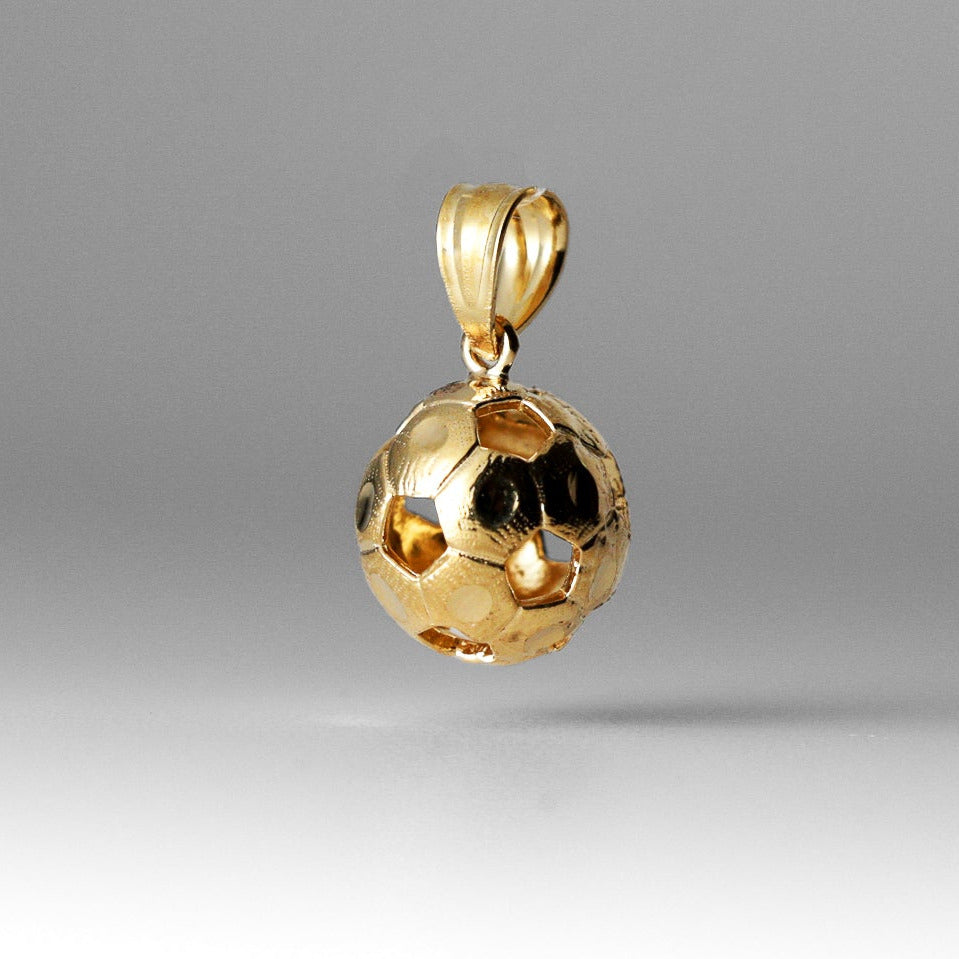 Gold Soccer Ball Pendant Model-1984 - Charlie & Co. Jewelry