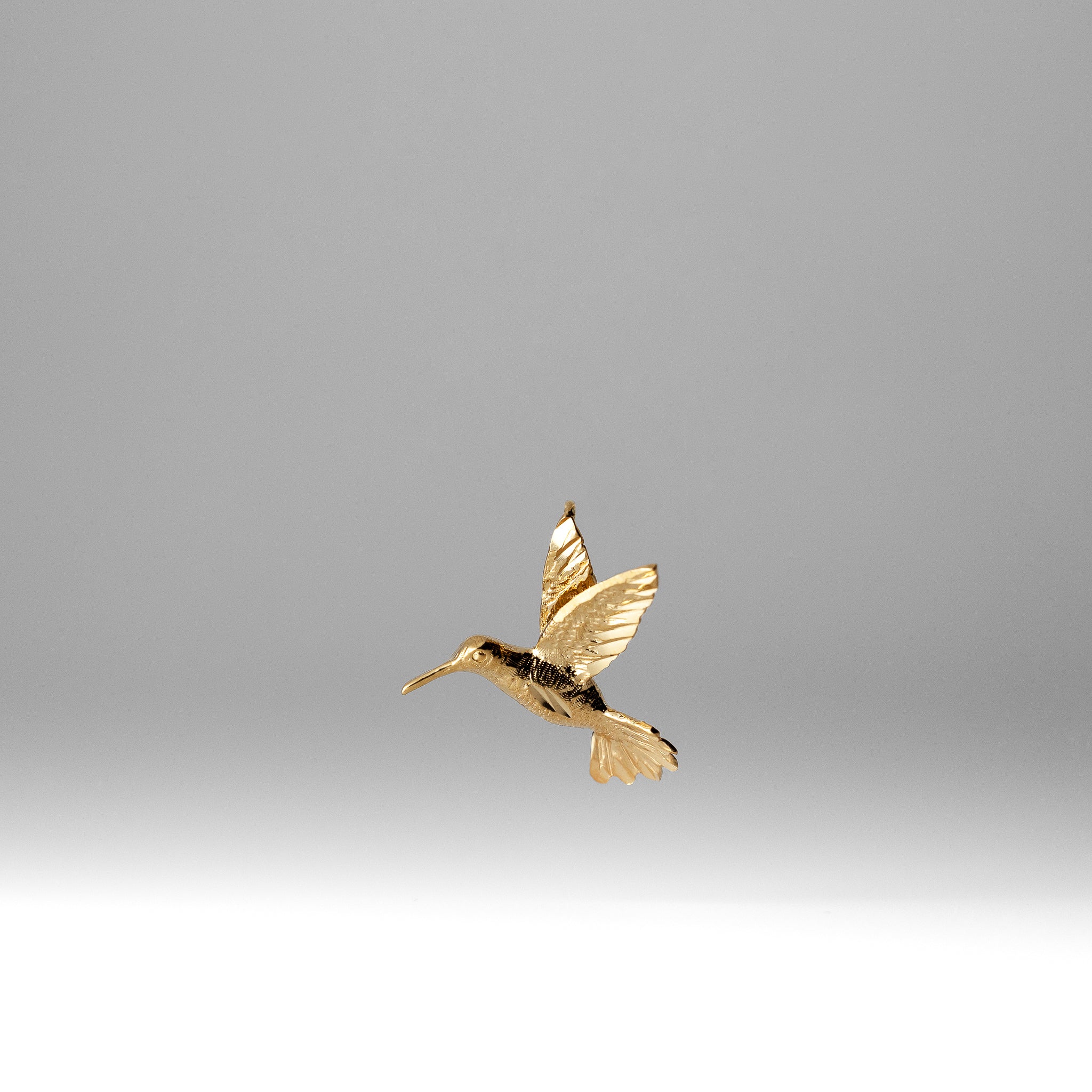 Gold Hummingbird Pendant Model-1696 - Charlie & Co. Jewelry