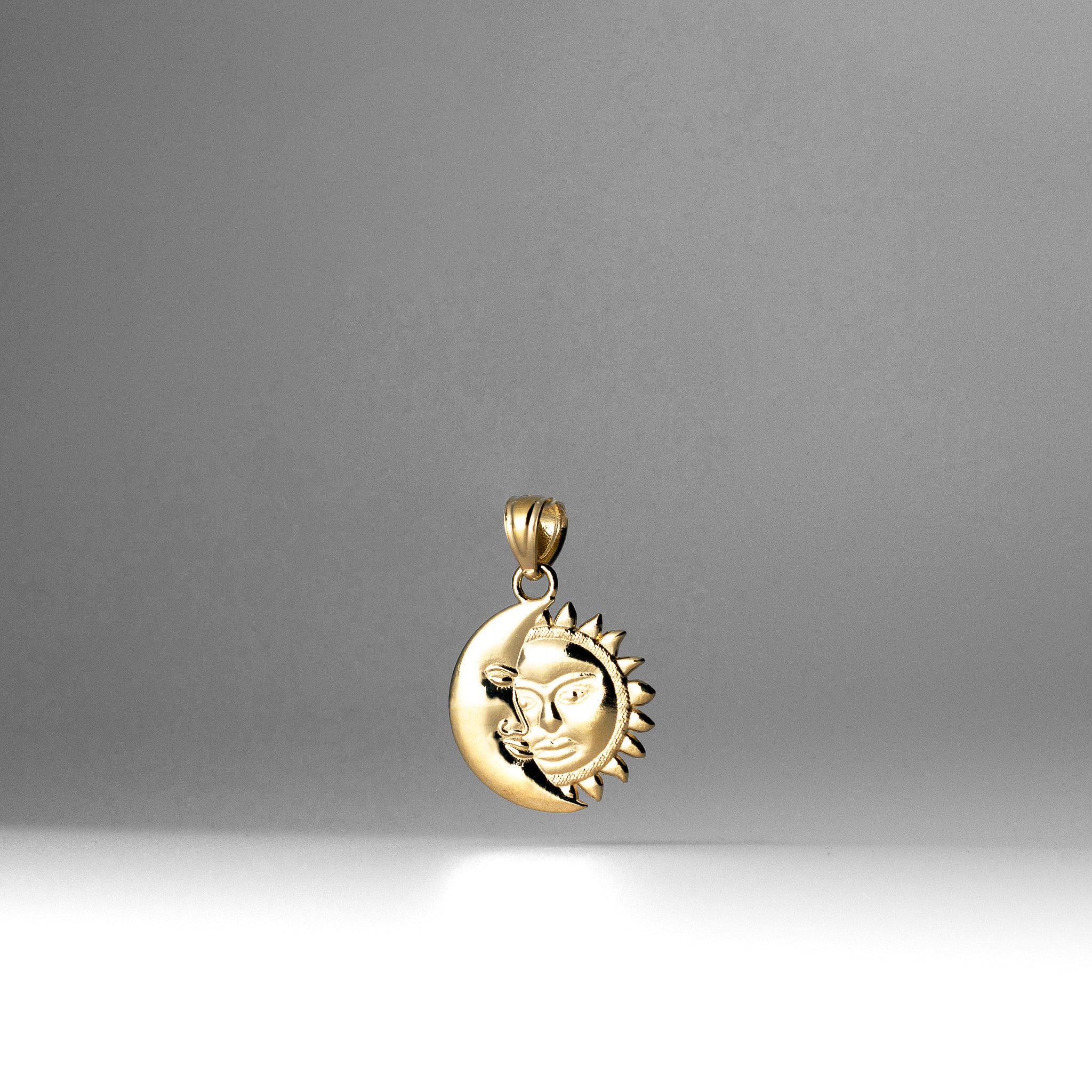 Gold Moon and Sun Pendant Model-1936 - Charlie & Co. Jewelry