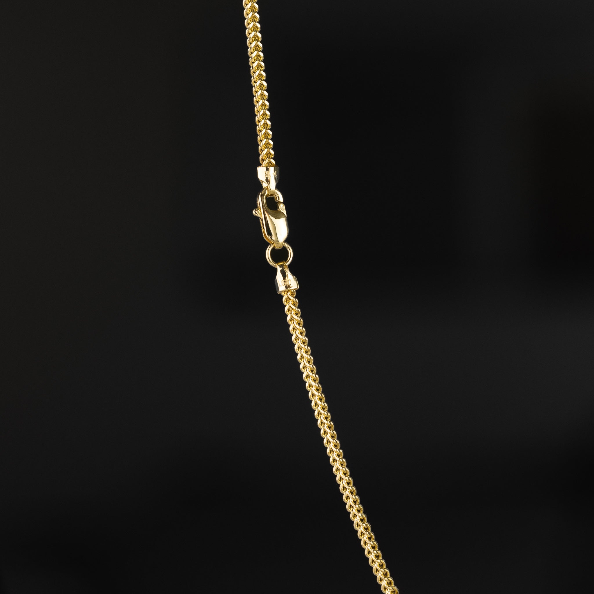 14k Gold 1.6mm Hollow Square Franco Chain - Model CH-0536