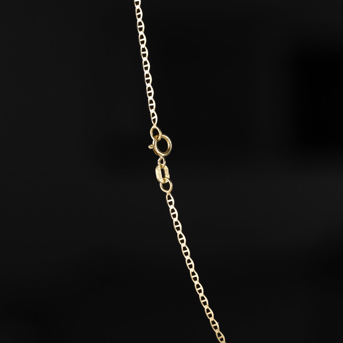 14k Gold 2mm Lightweight Flat Mariner Chain - Model CH-0334
