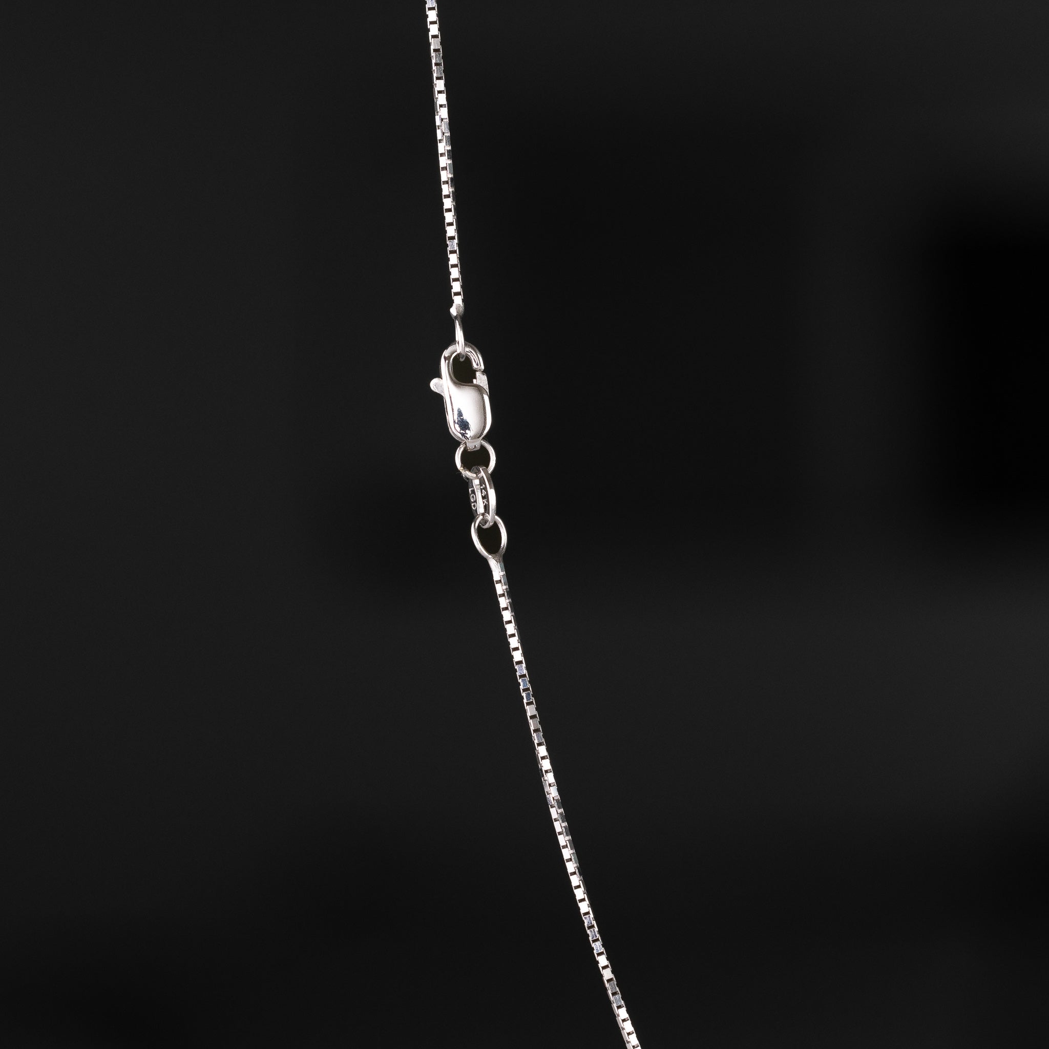 14K White Gold 0.8mm Box Chain - Model CH-0260