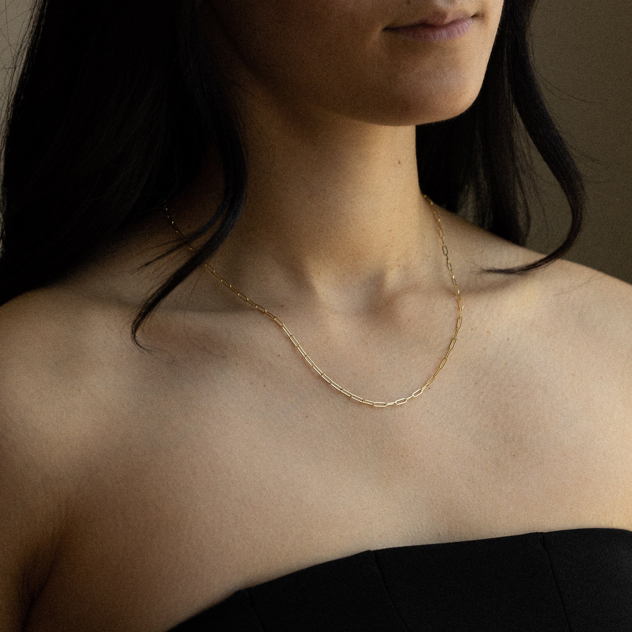 14k Gold 2.0mm Solid Square Paperclip Chain - Model CH-0580