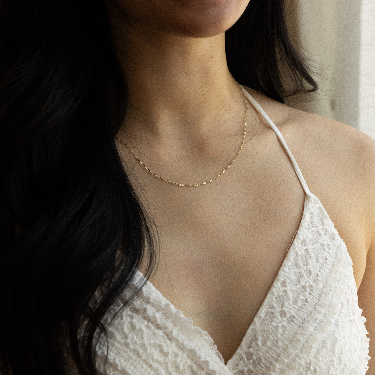 14k Gold 1.7mm Twist Diamond-Cut Mirror Chain - Model CH-0247