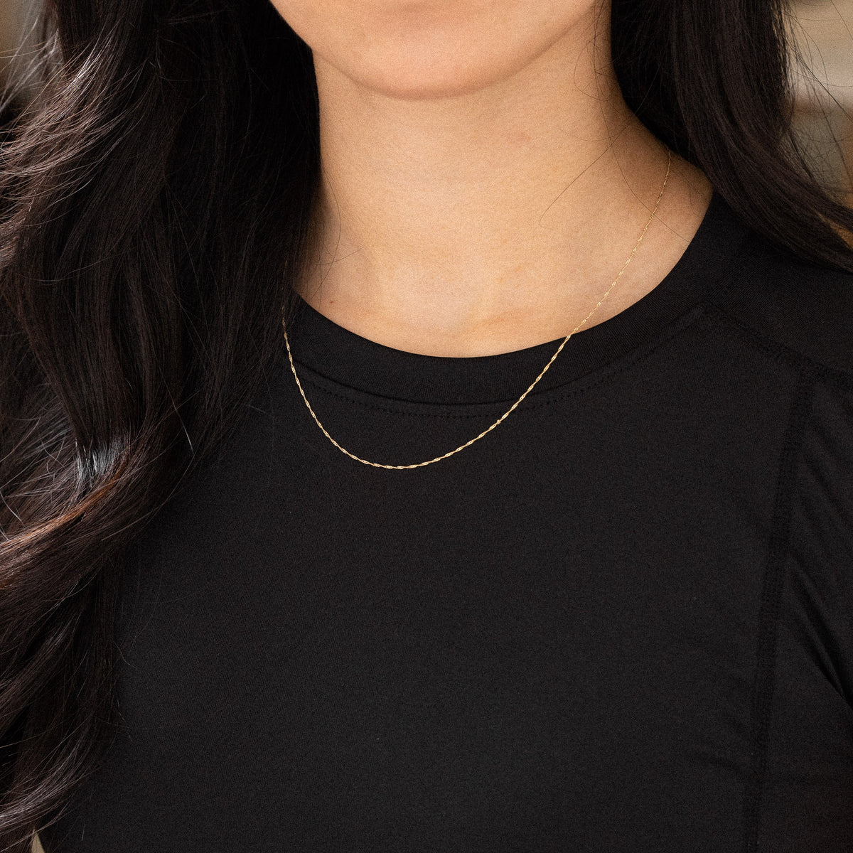14k Gold 0.9mm Singapore Chain - Model CH-0211