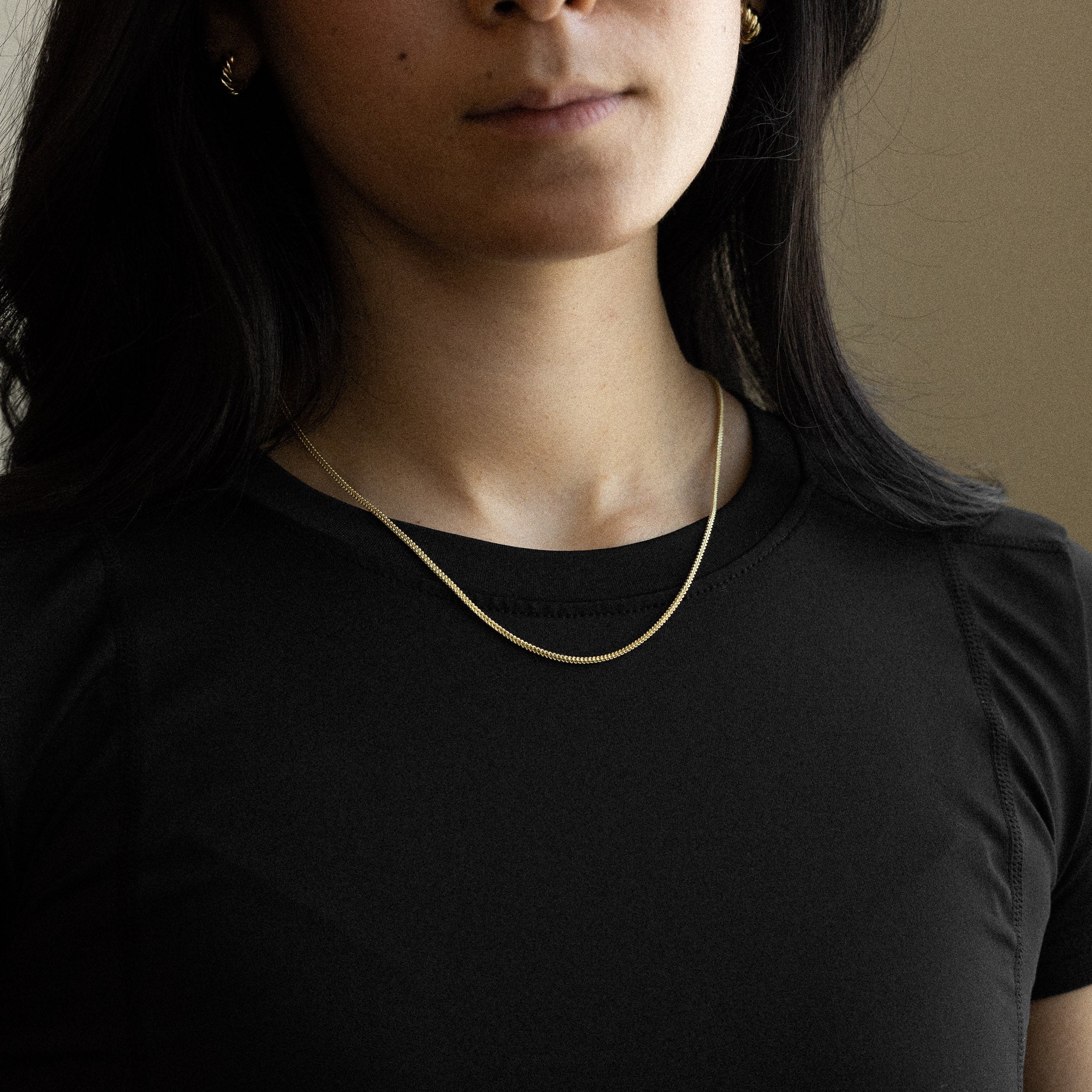 14k Gold 1.6mm Hollow Square Franco Chain - Model CH-0536