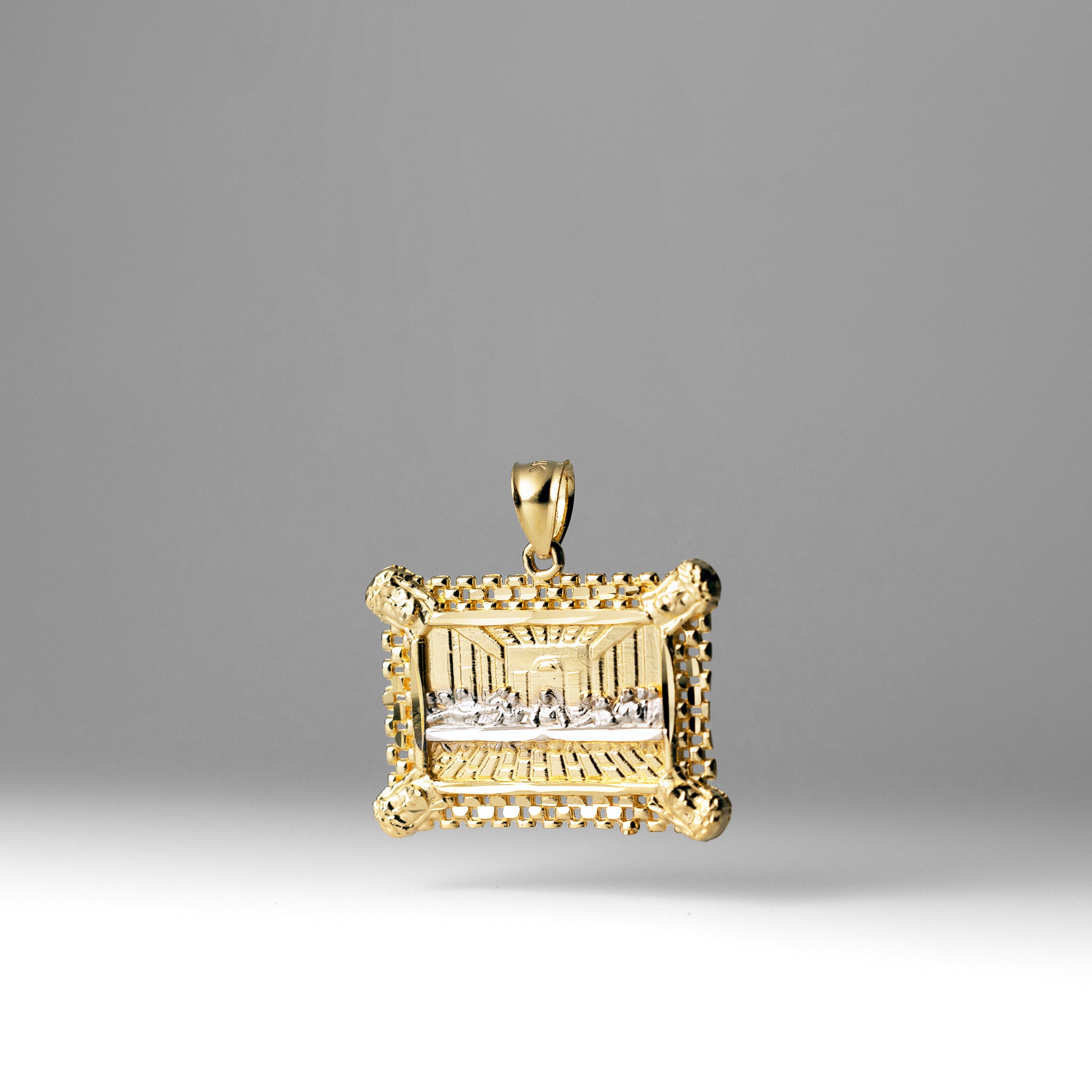 Gold Last Supper Medium Pendant Necklace - Model PT2769 - Charlie & Co. Jewelry