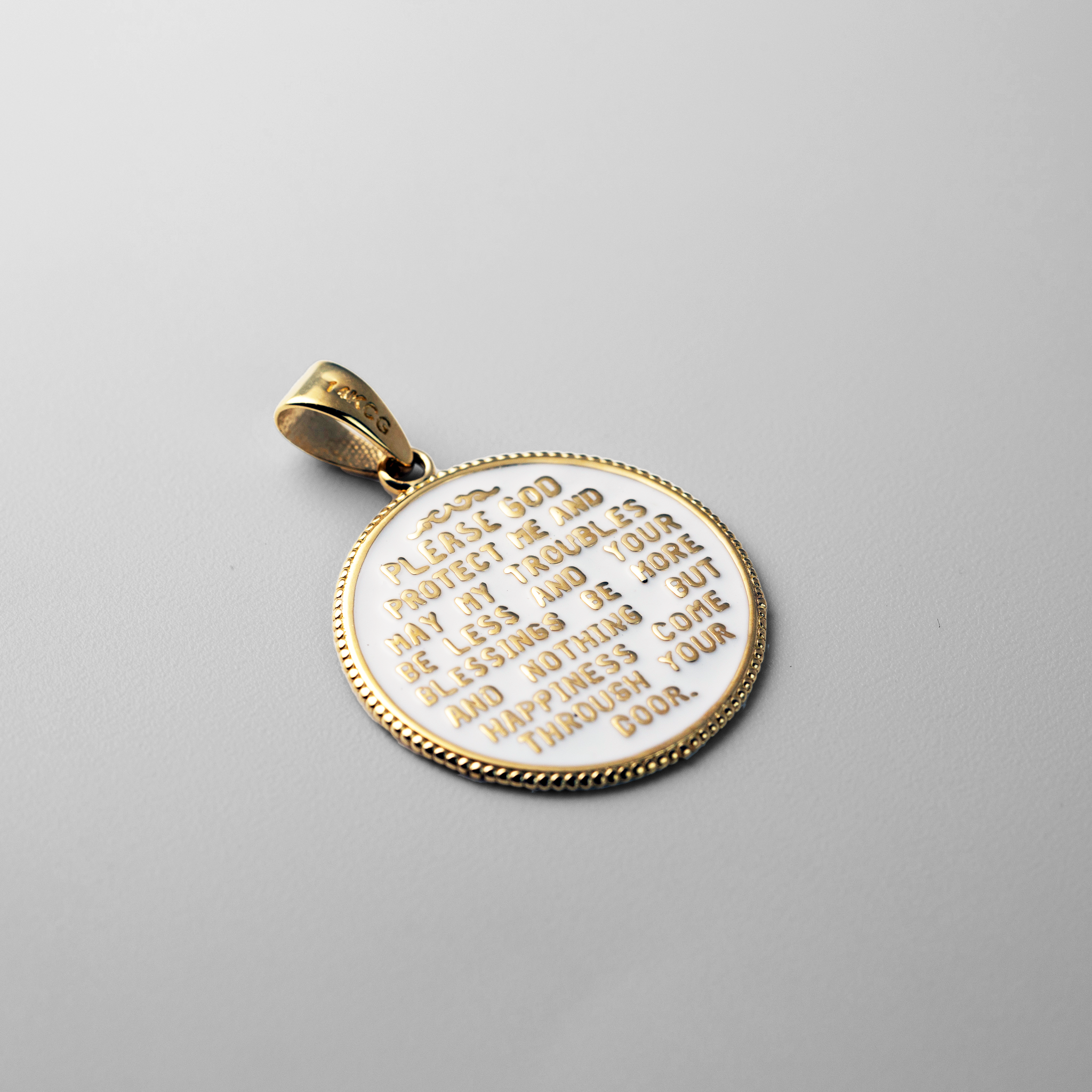 Gold US Air Force Double Sided Round Pendant with Iconic Wing Emblem - Model PT2846 - Charlie & Co. Jewelry