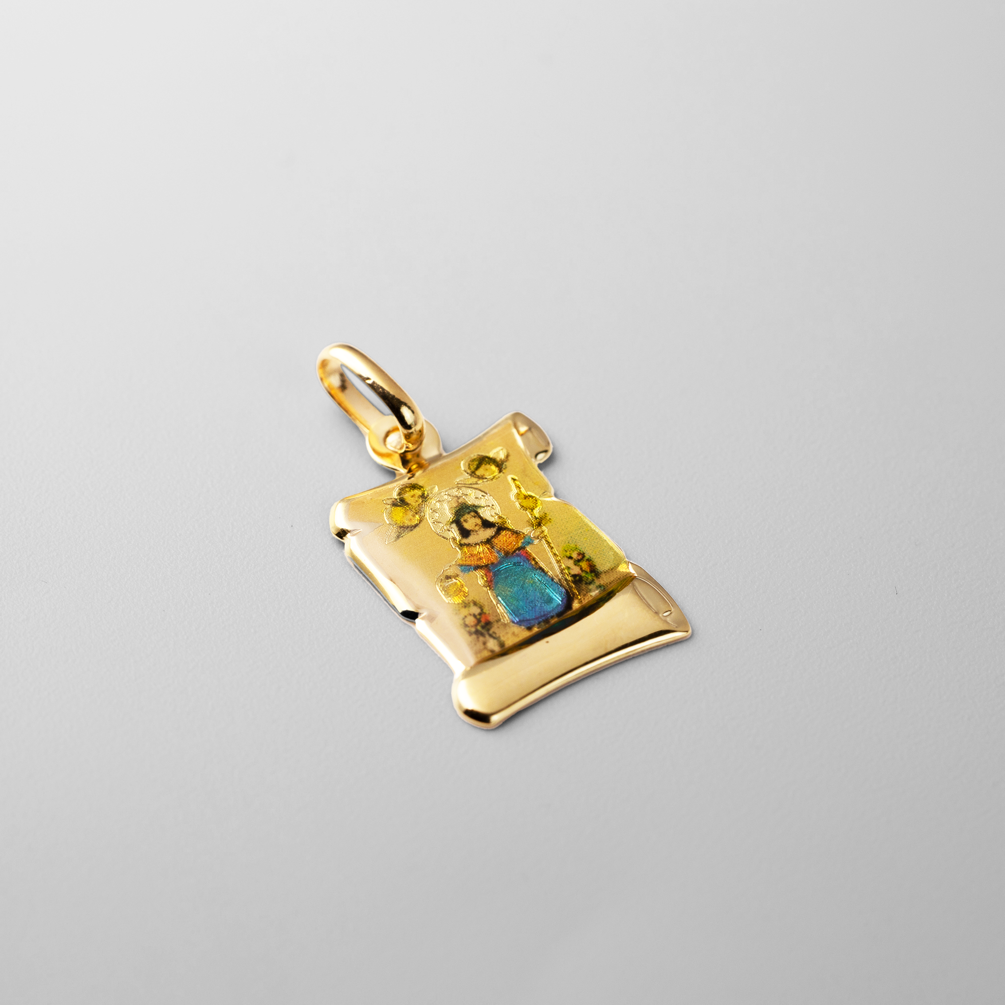 Gold Santo Nino De Atocha Religious Pendant - Model PT3141 - Charlie & Co. Jewelry