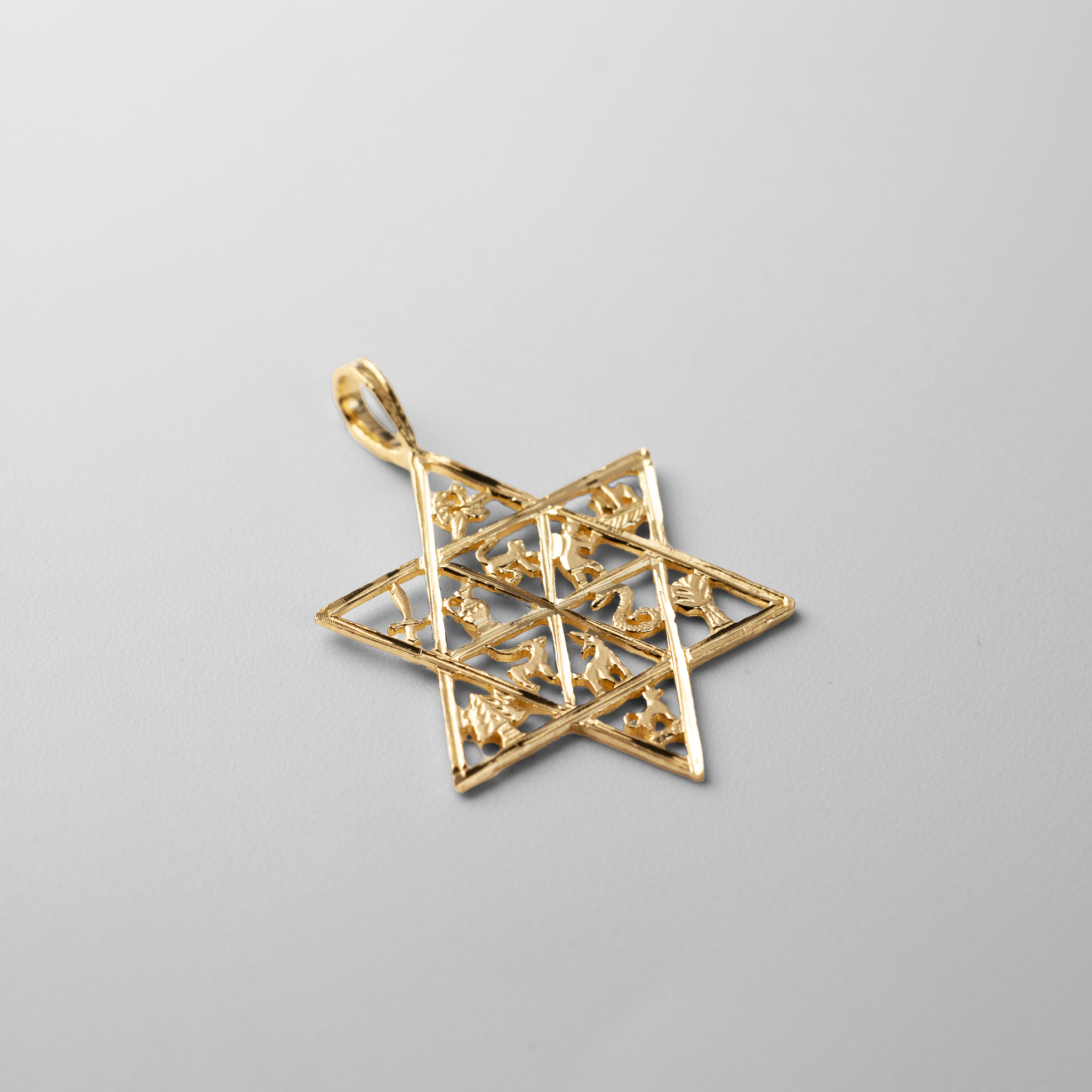 Gold 12 Animal Star Pendant Necklace - Model PT1500 - Charlie & Co. Jewelry