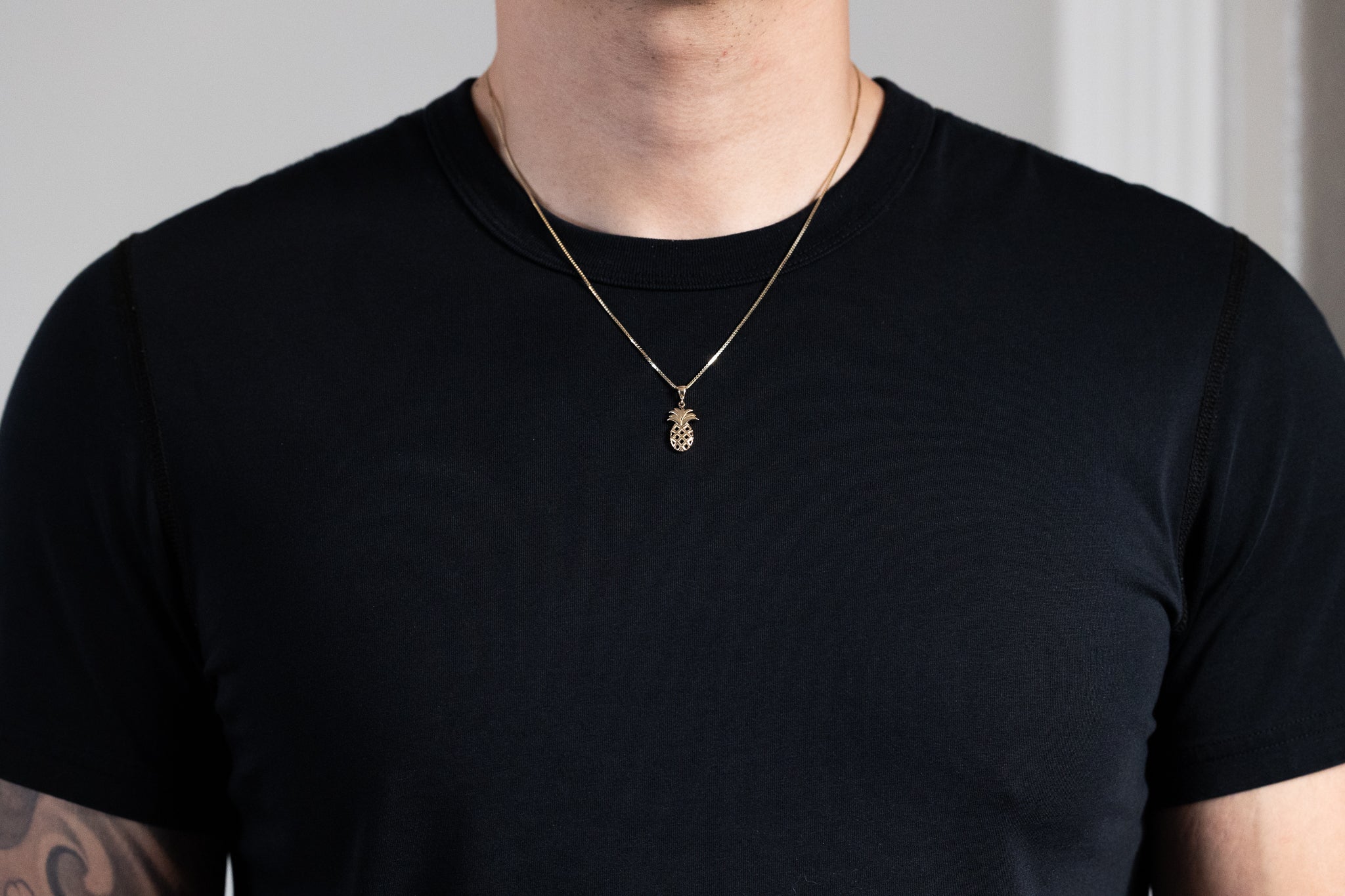 Gold Pineapple Pendant Necklace - Model PT3120 - Charlie & Co. Jewelry
