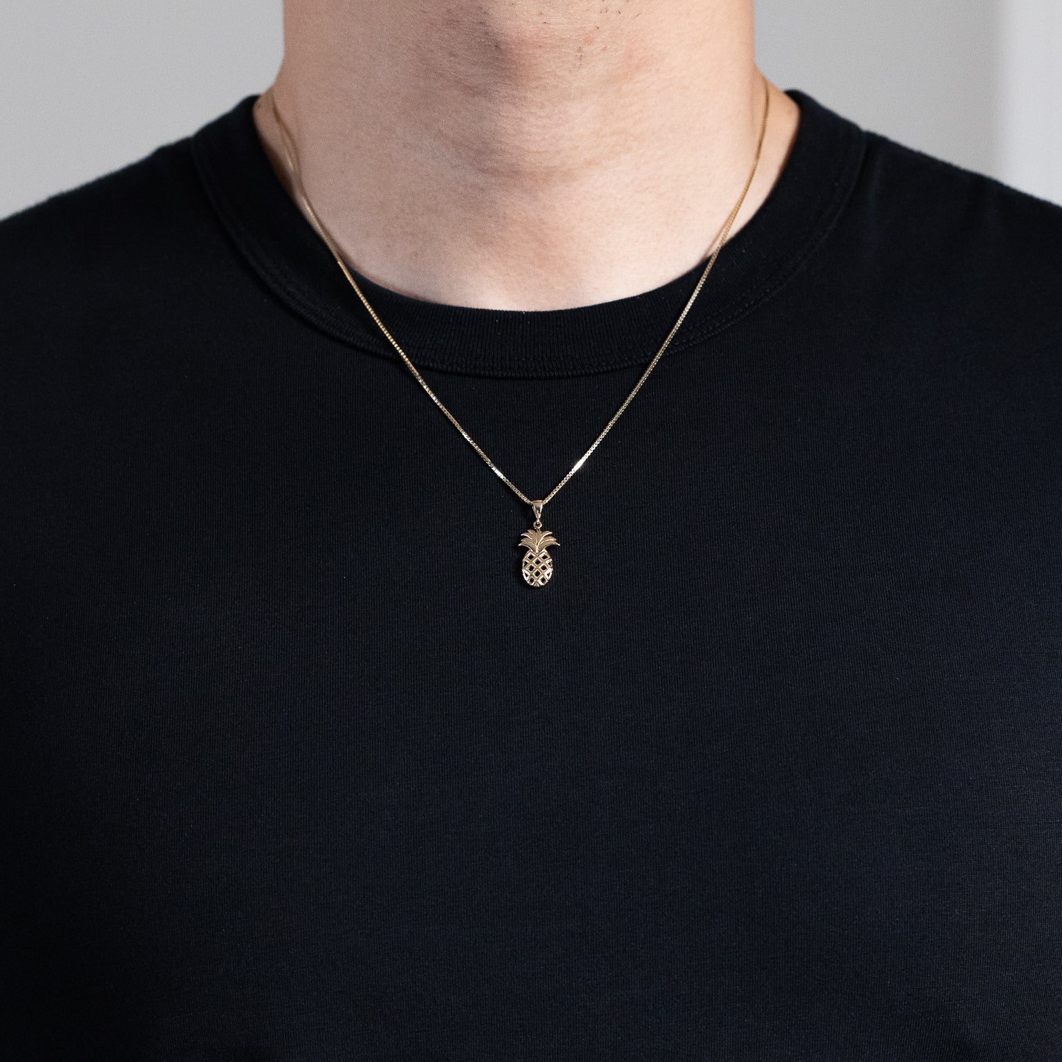 Gold Pineapple Pendant Necklace - Model PT3120 - Charlie & Co. Jewelry