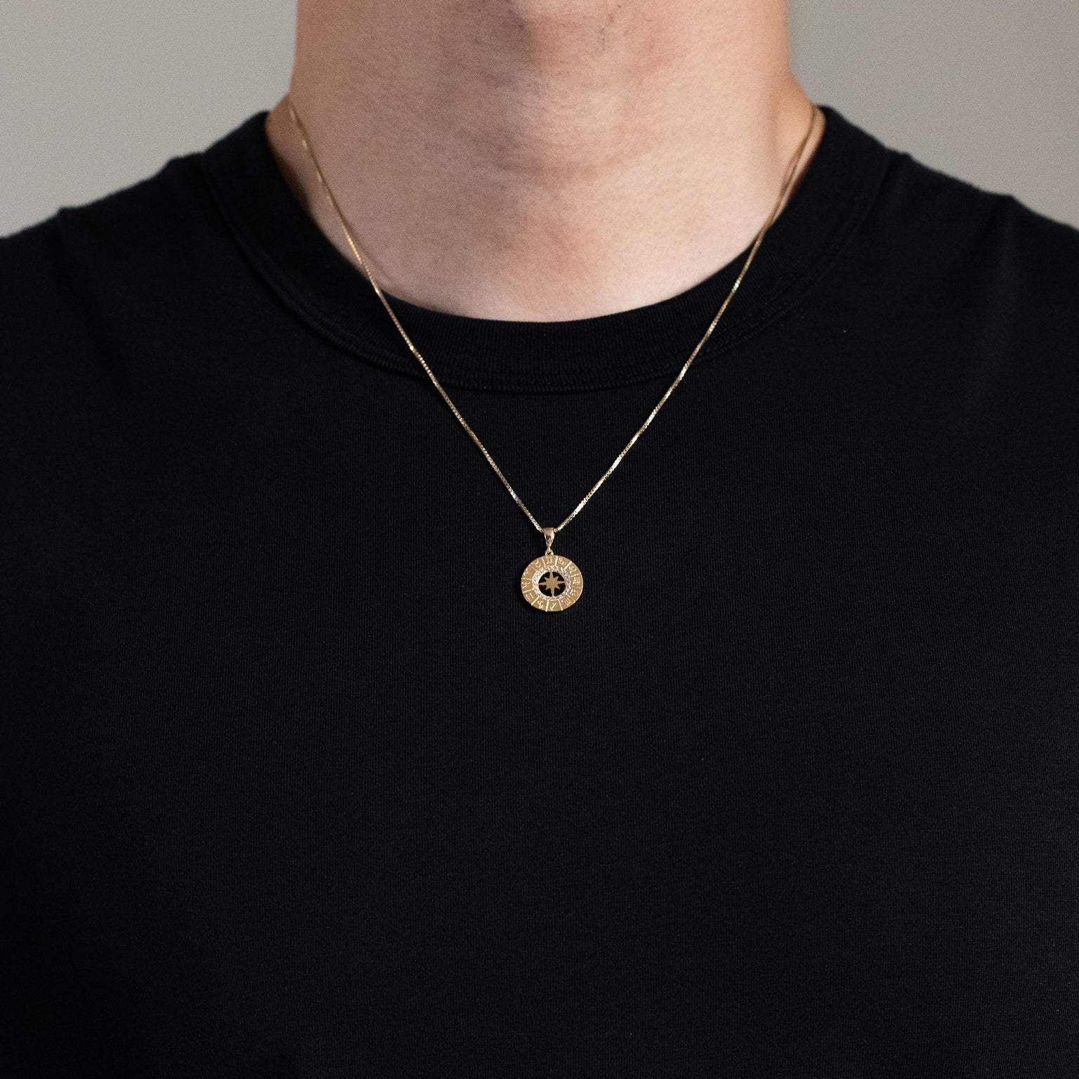 Gold CZ Zodiac Signs Pendant Necklace - Model PT3115 - Charlie & Co. Jewelry