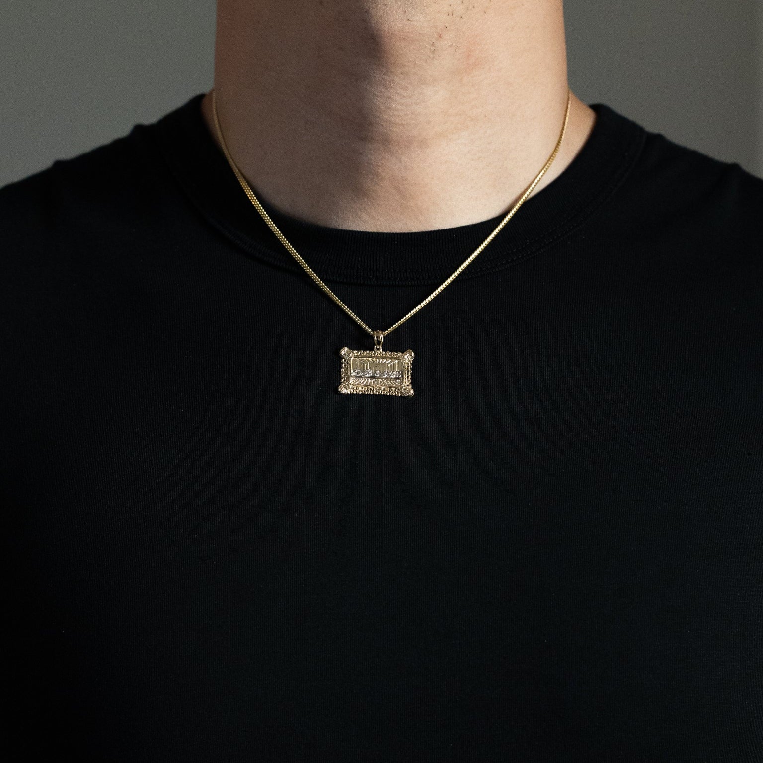 Gold Last Supper Medium Pendant Necklace - Model PT2769 - Charlie & Co. Jewelry